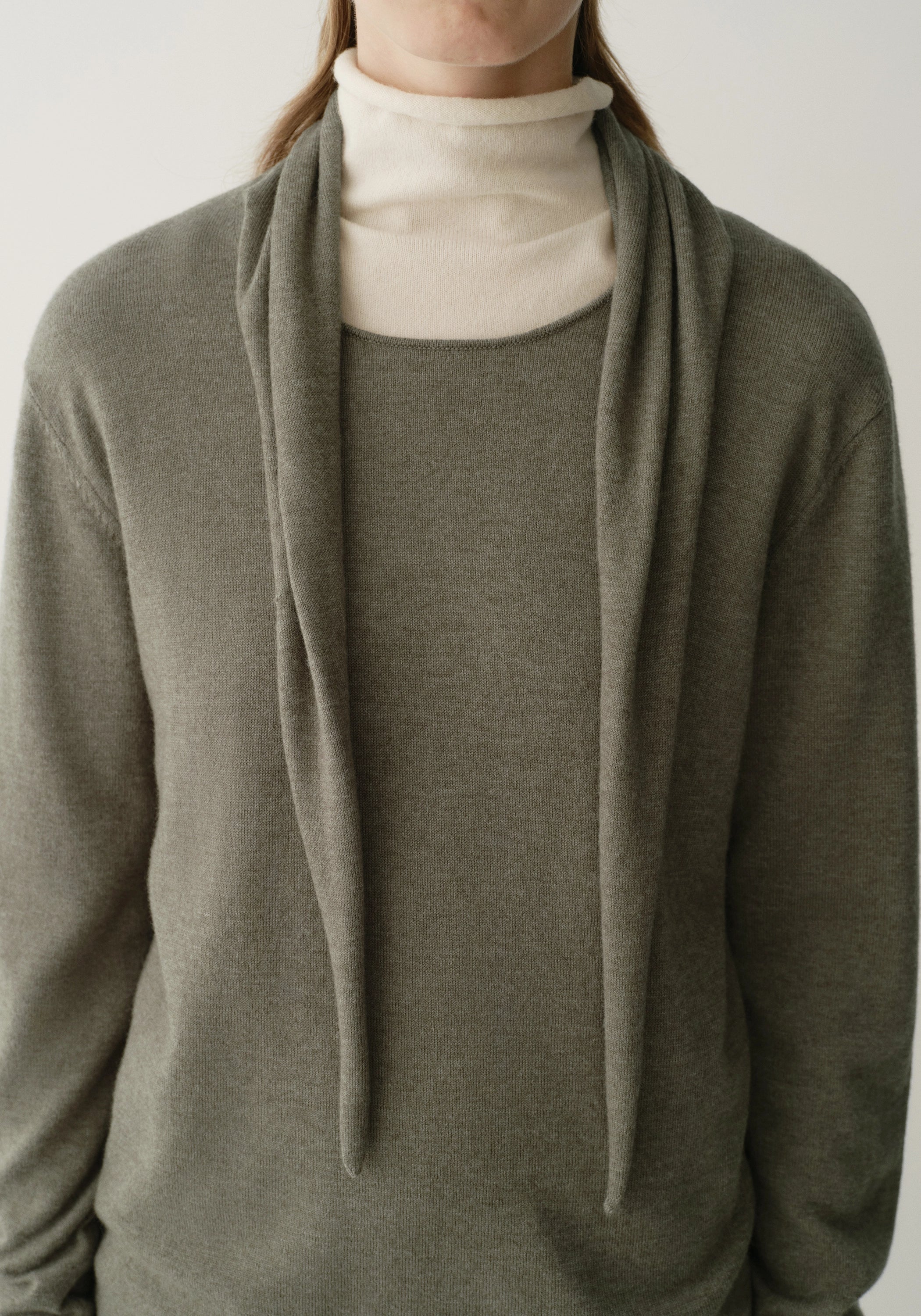 Collar Tie Knitted Pullover - Image 12