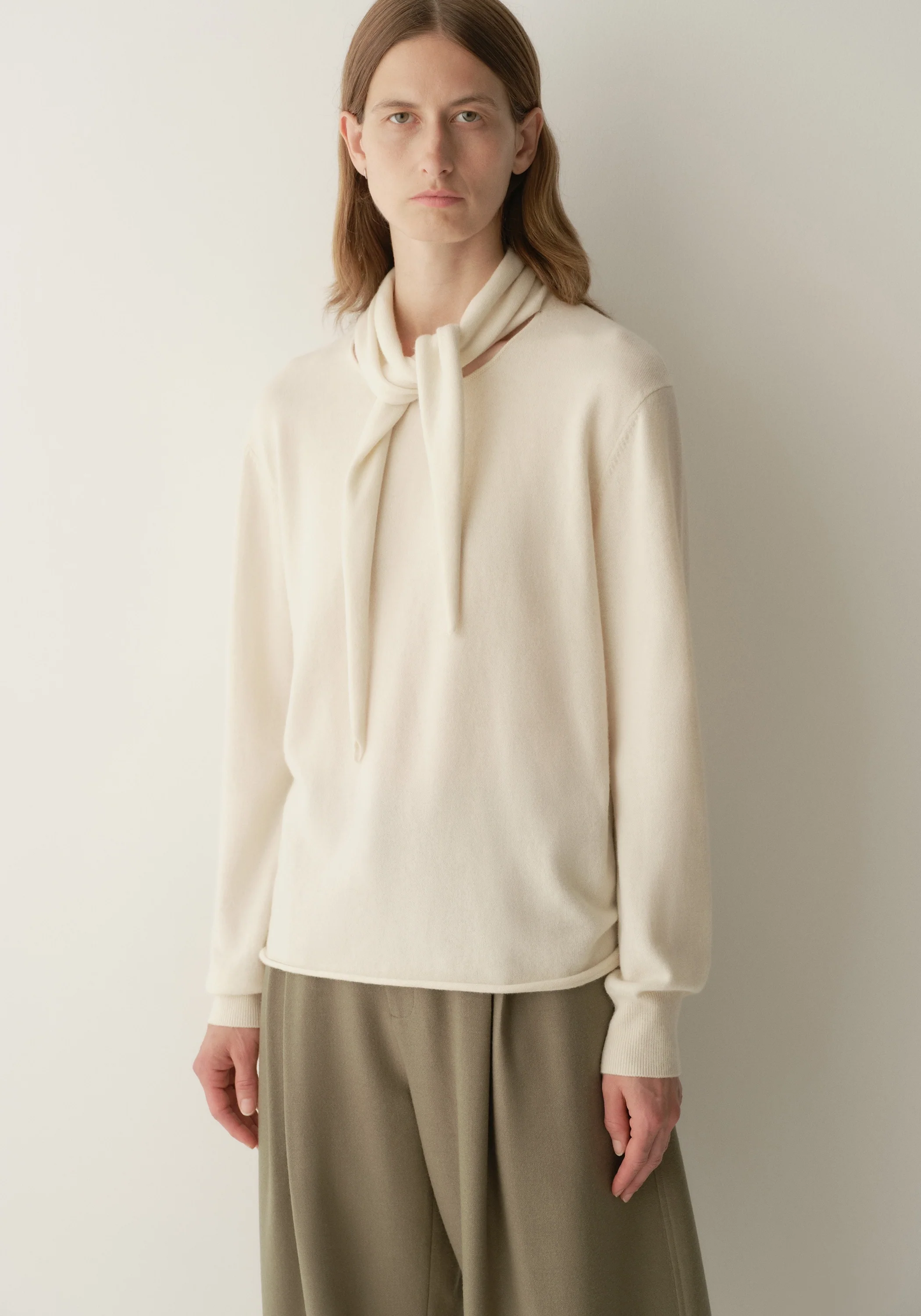 Collar Tie Knitted Pullover - Image 4