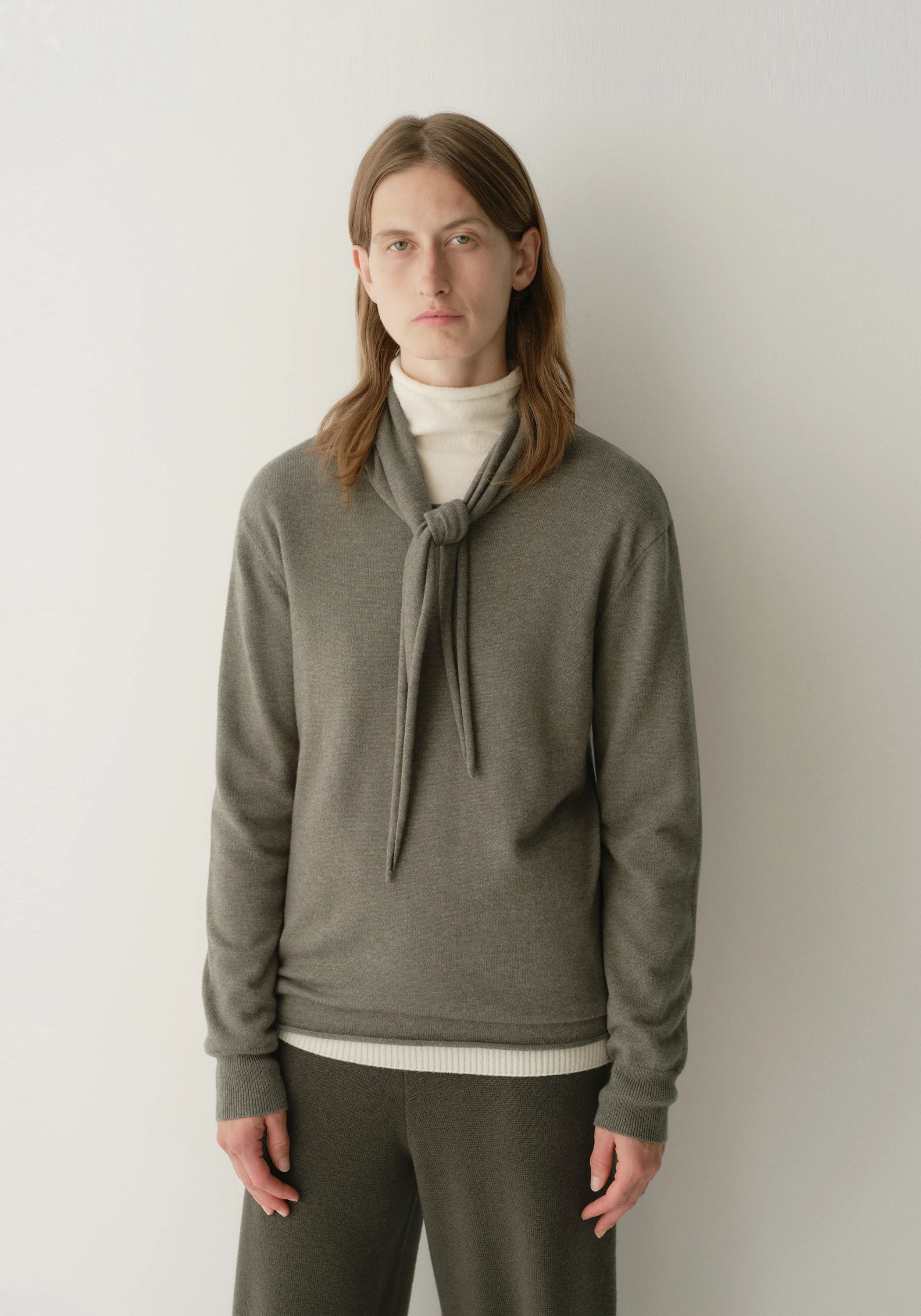 Collar Tie Knitted Pullover - Image 6