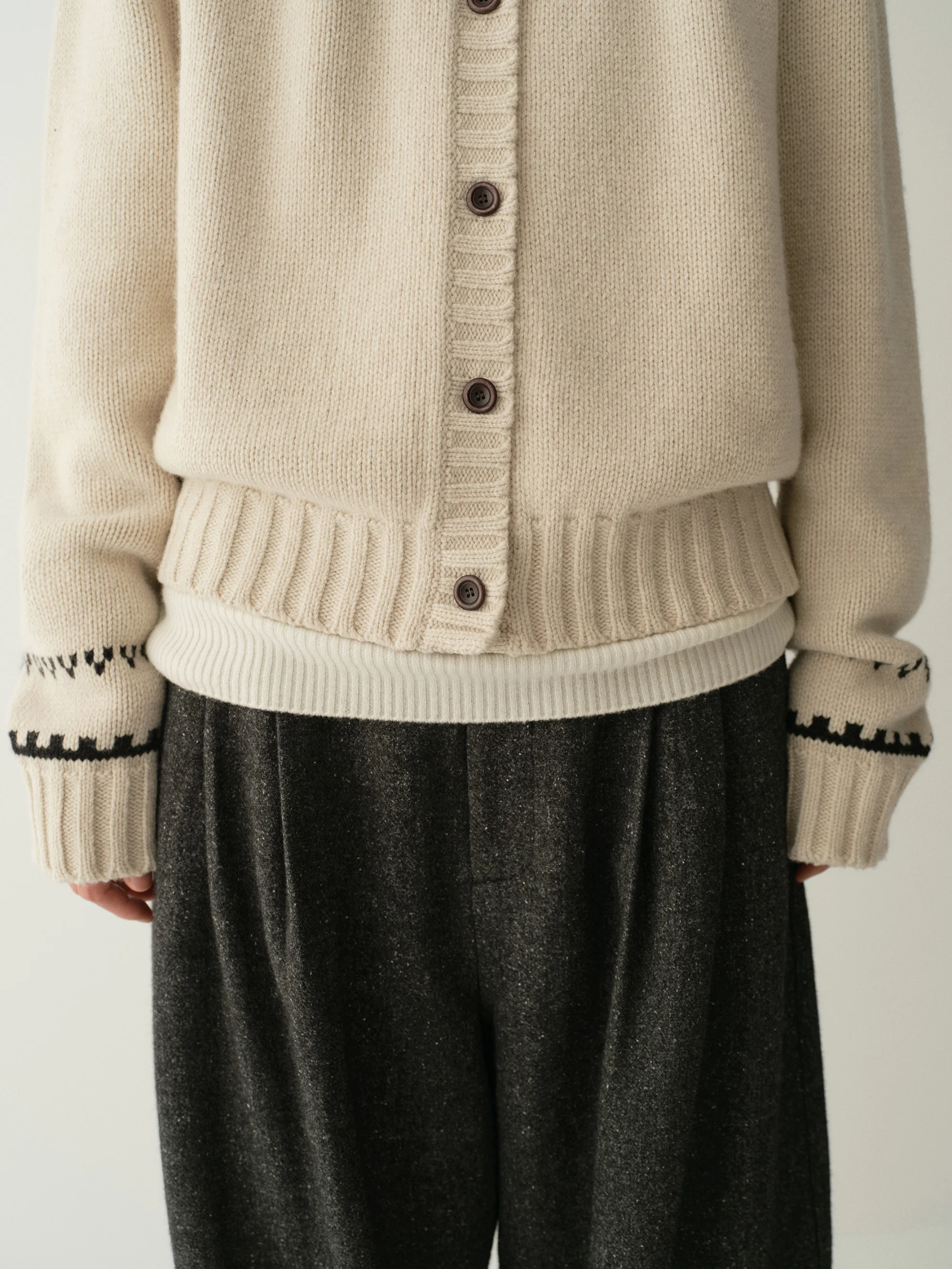 Merino Wool Fair Isle Cardigan - Image 10