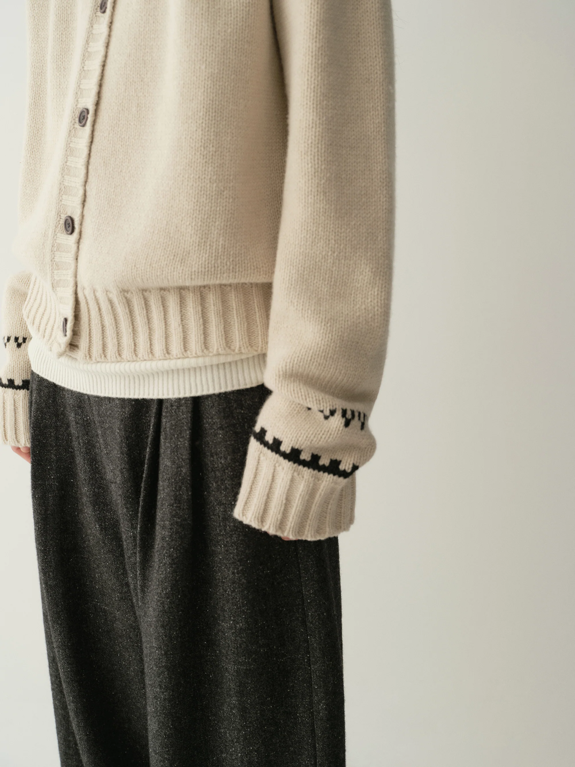 Merino Wool Fair Isle Cardigan - Image 11