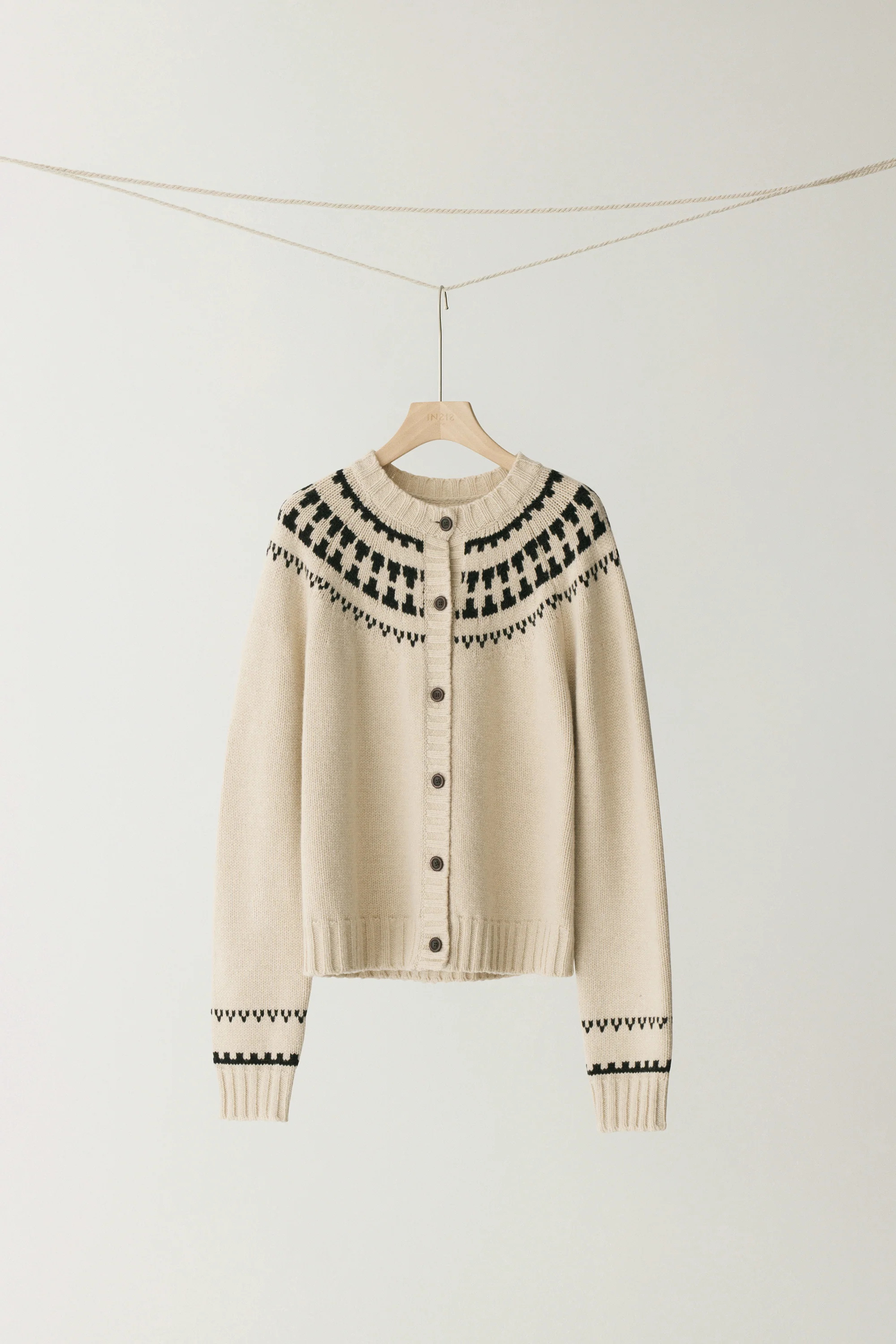 Merino Wool Fair Isle Cardigan - Image 14