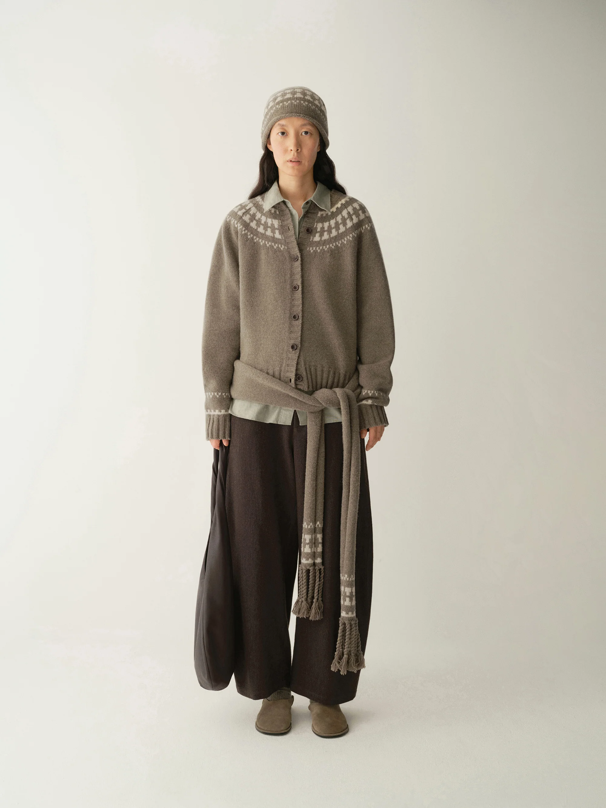 Merino Wool Fair Isle Cardigan - Image 15