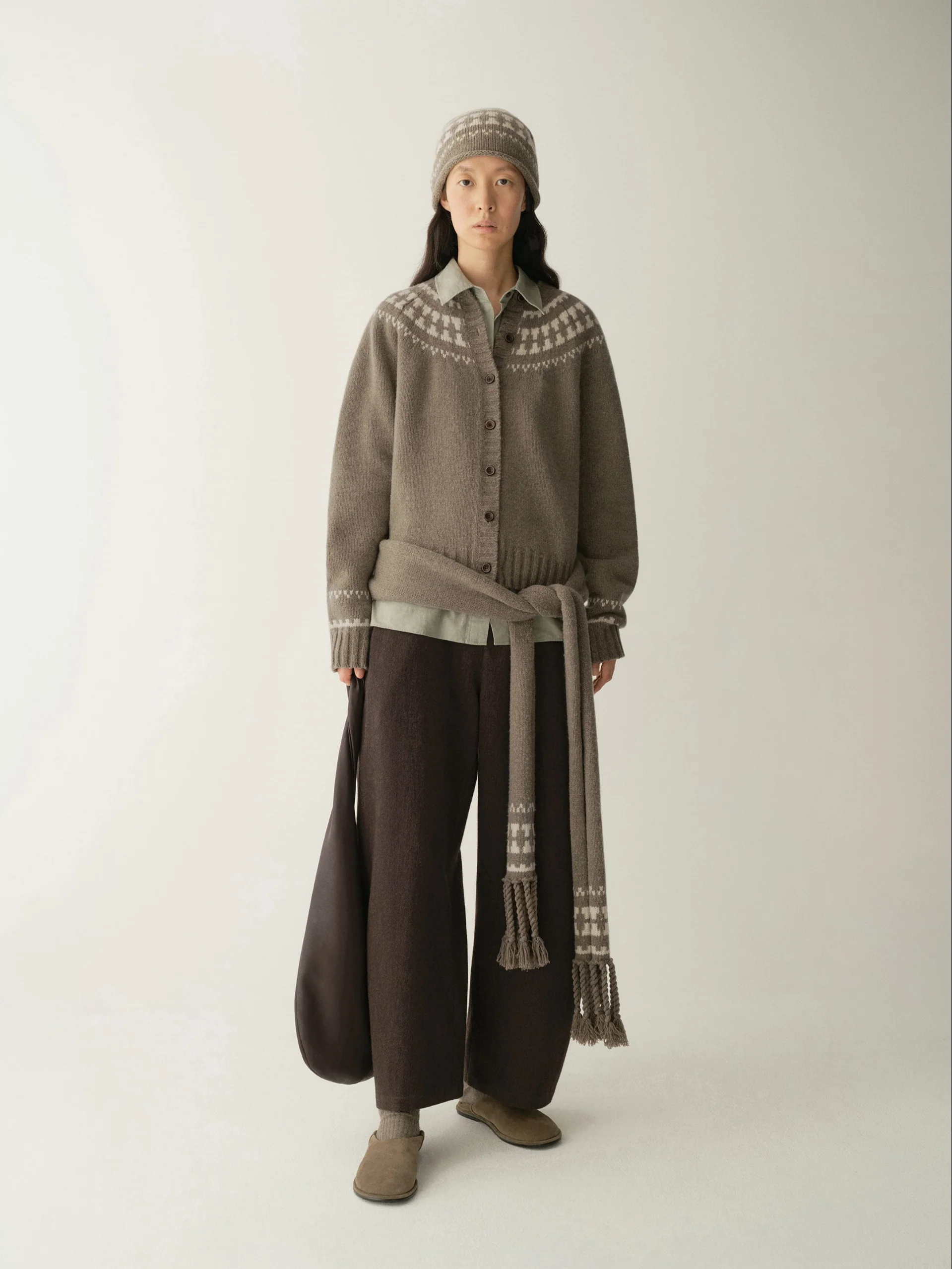 Merino Wool Fair Isle Cardigan - Image 16
