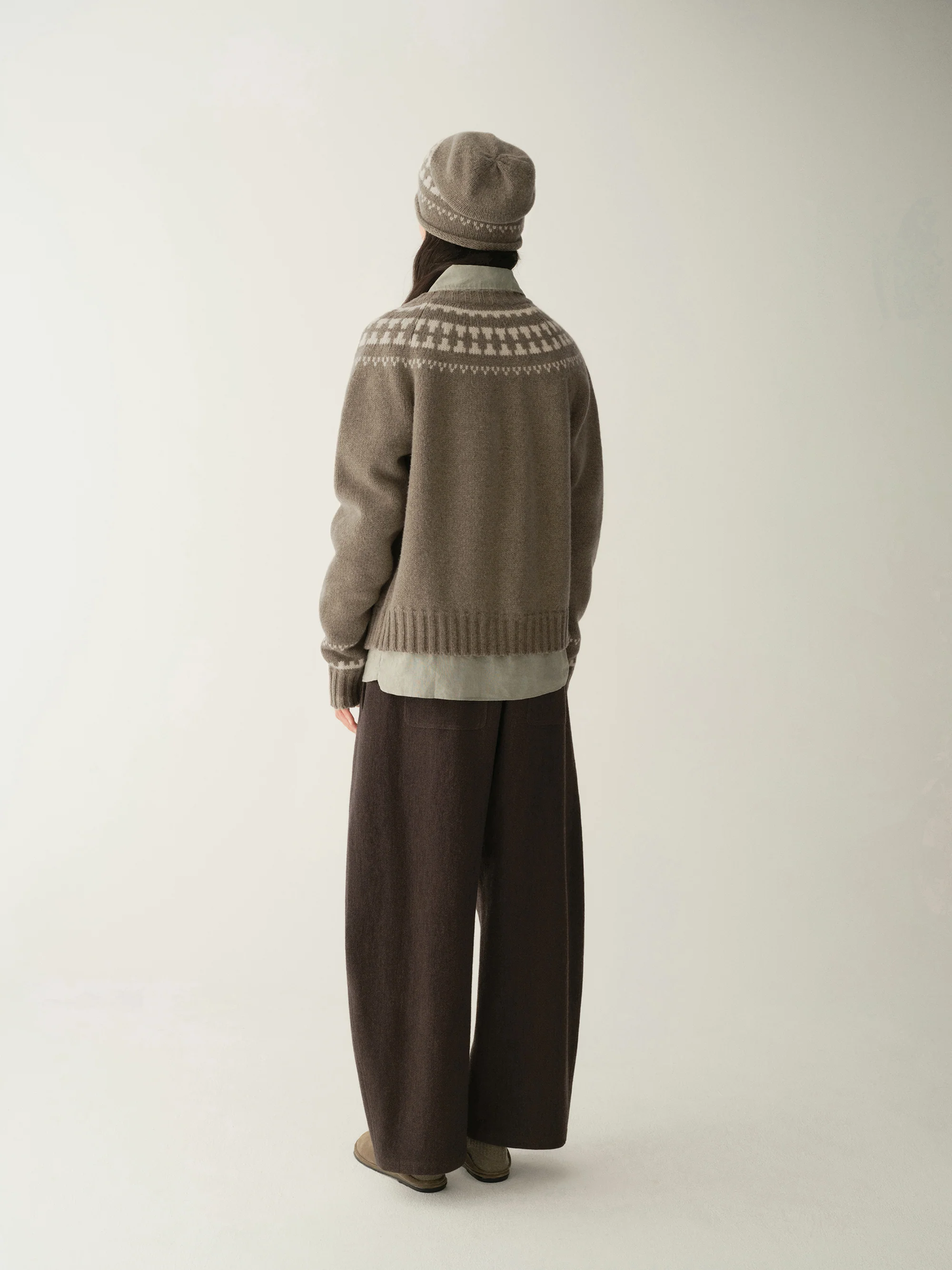 Merino Wool Fair Isle Cardigan - Image 17