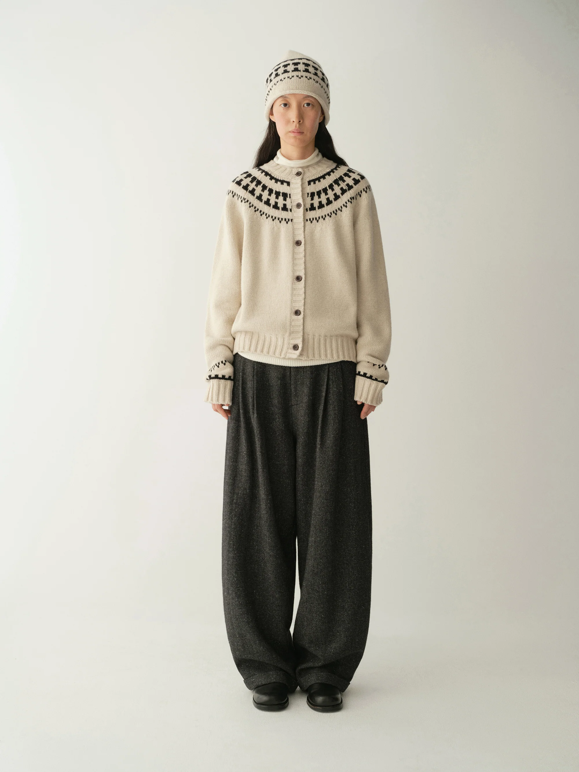 Merino Wool Fair Isle Cardigan - Image 2
