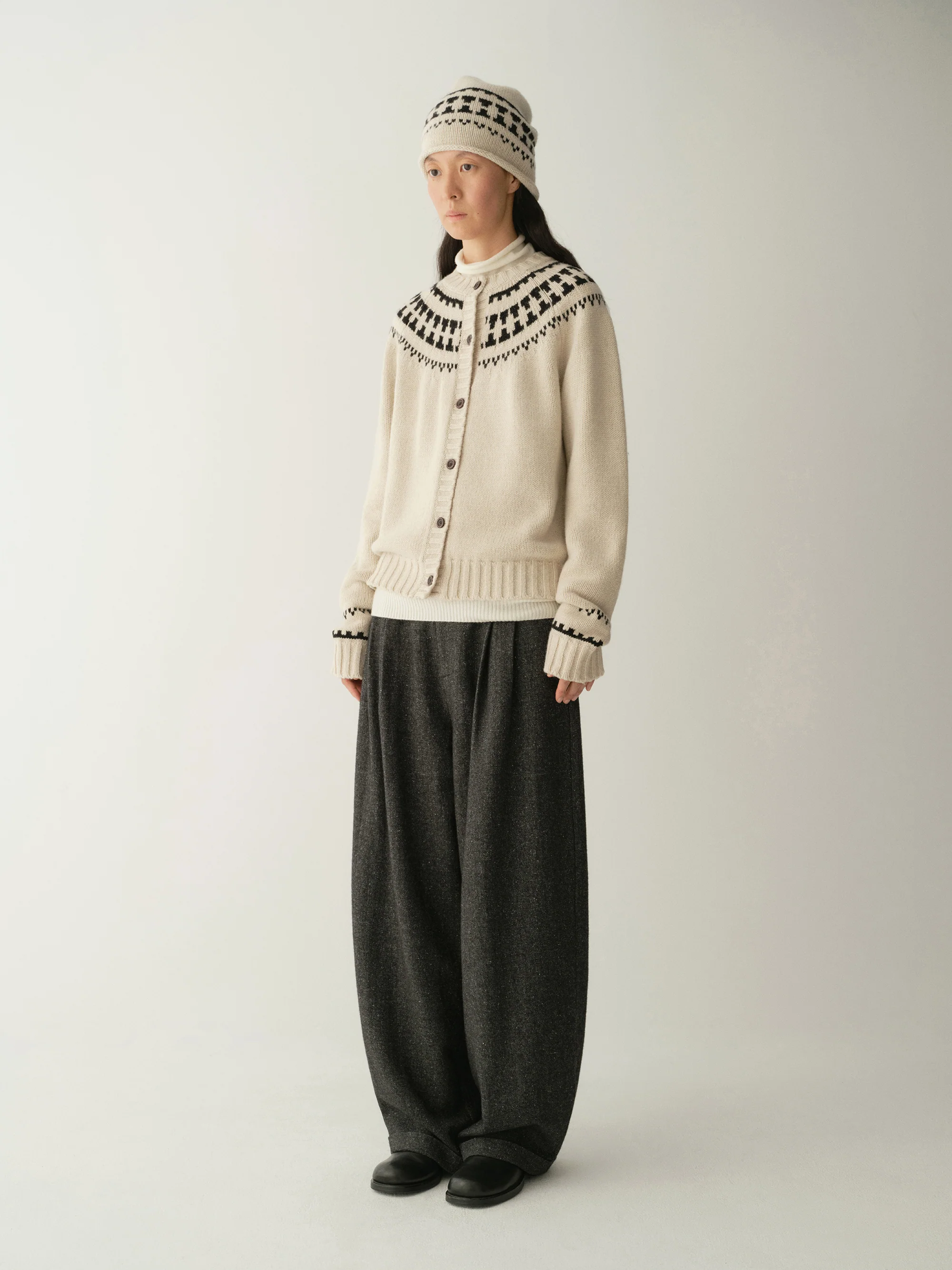 Merino Wool Fair Isle Cardigan - Image 4