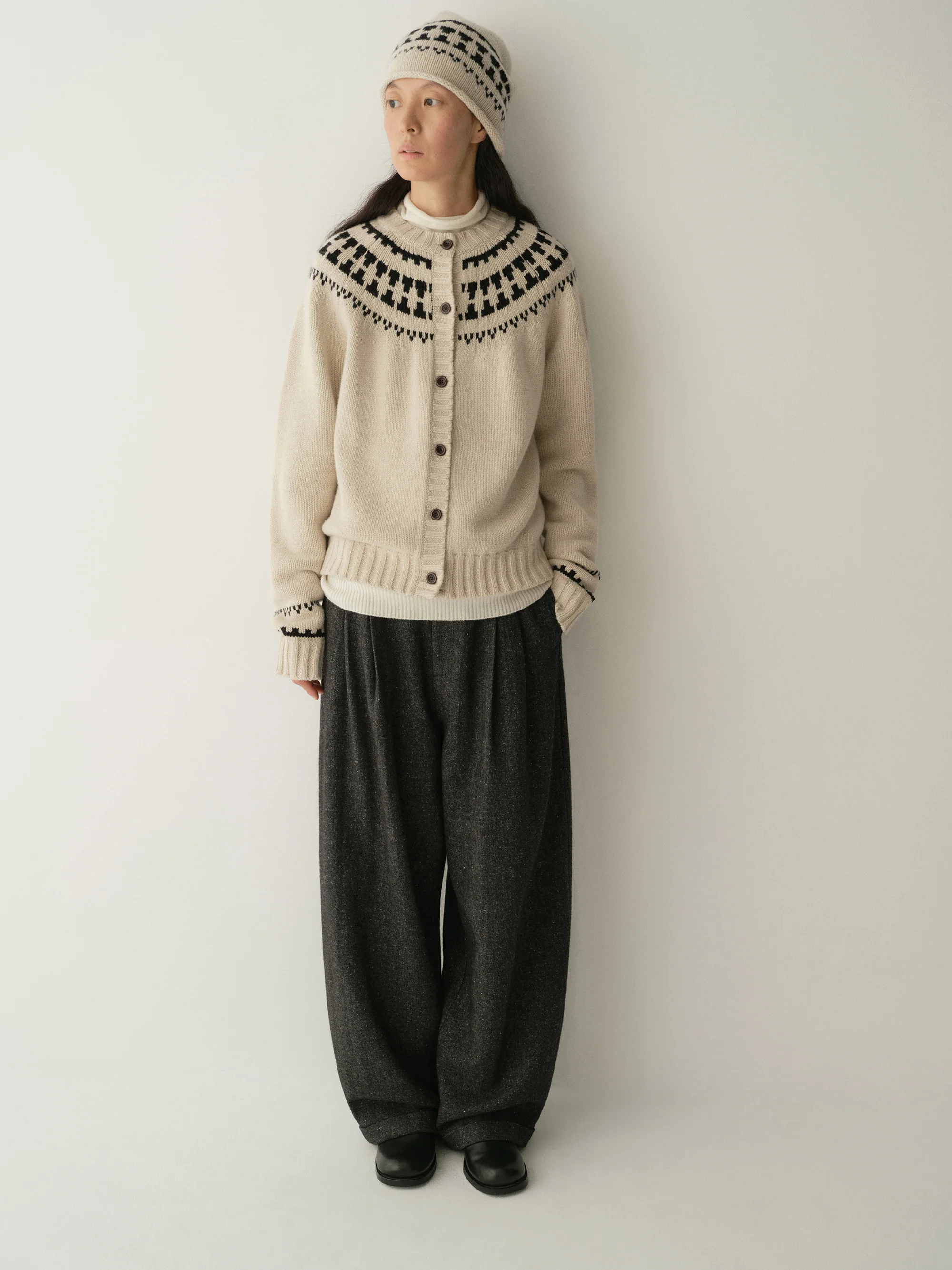 Merino Wool Fair Isle Cardigan - Image 6