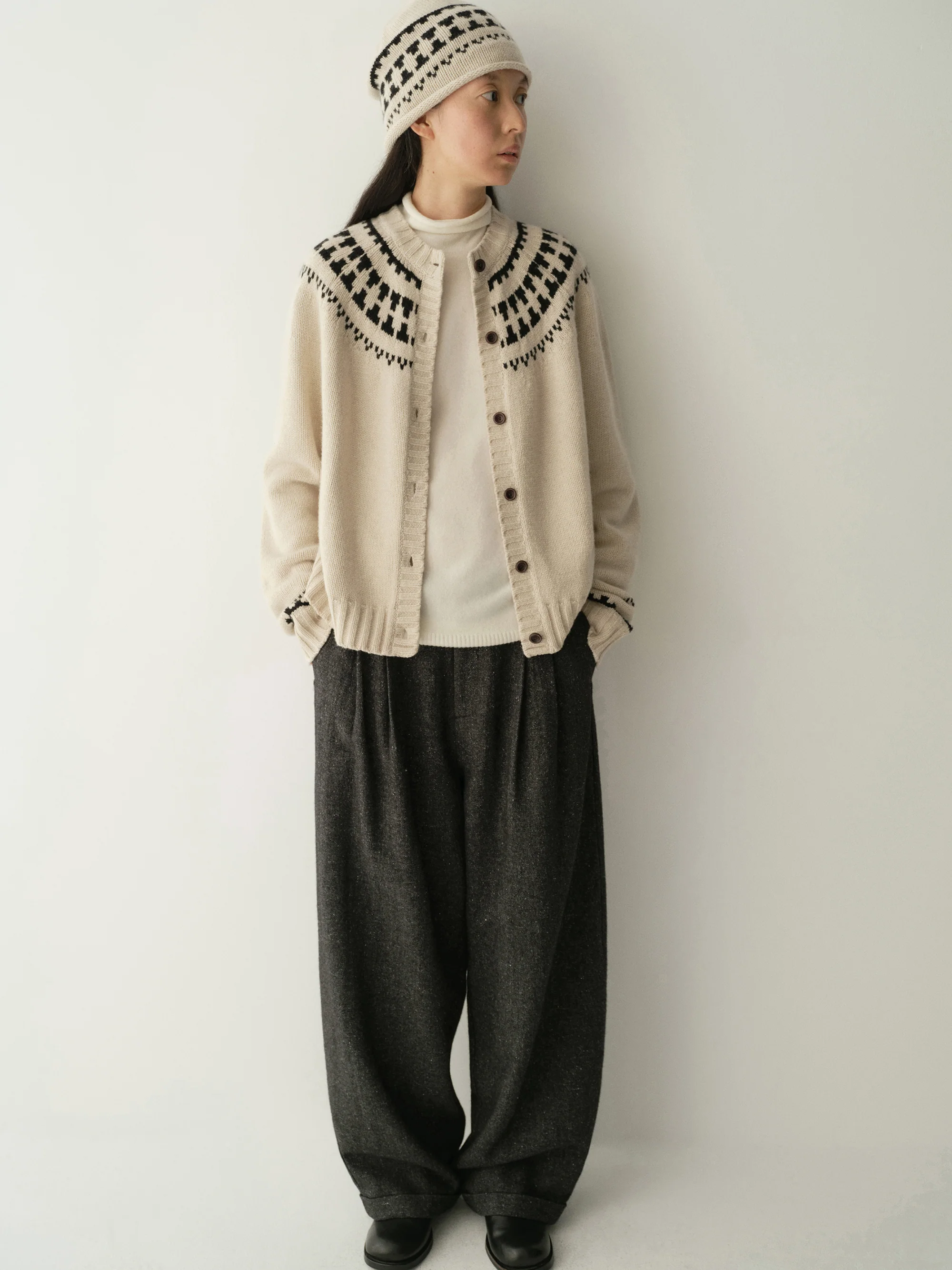 Merino Wool Fair Isle Cardigan - Image 7