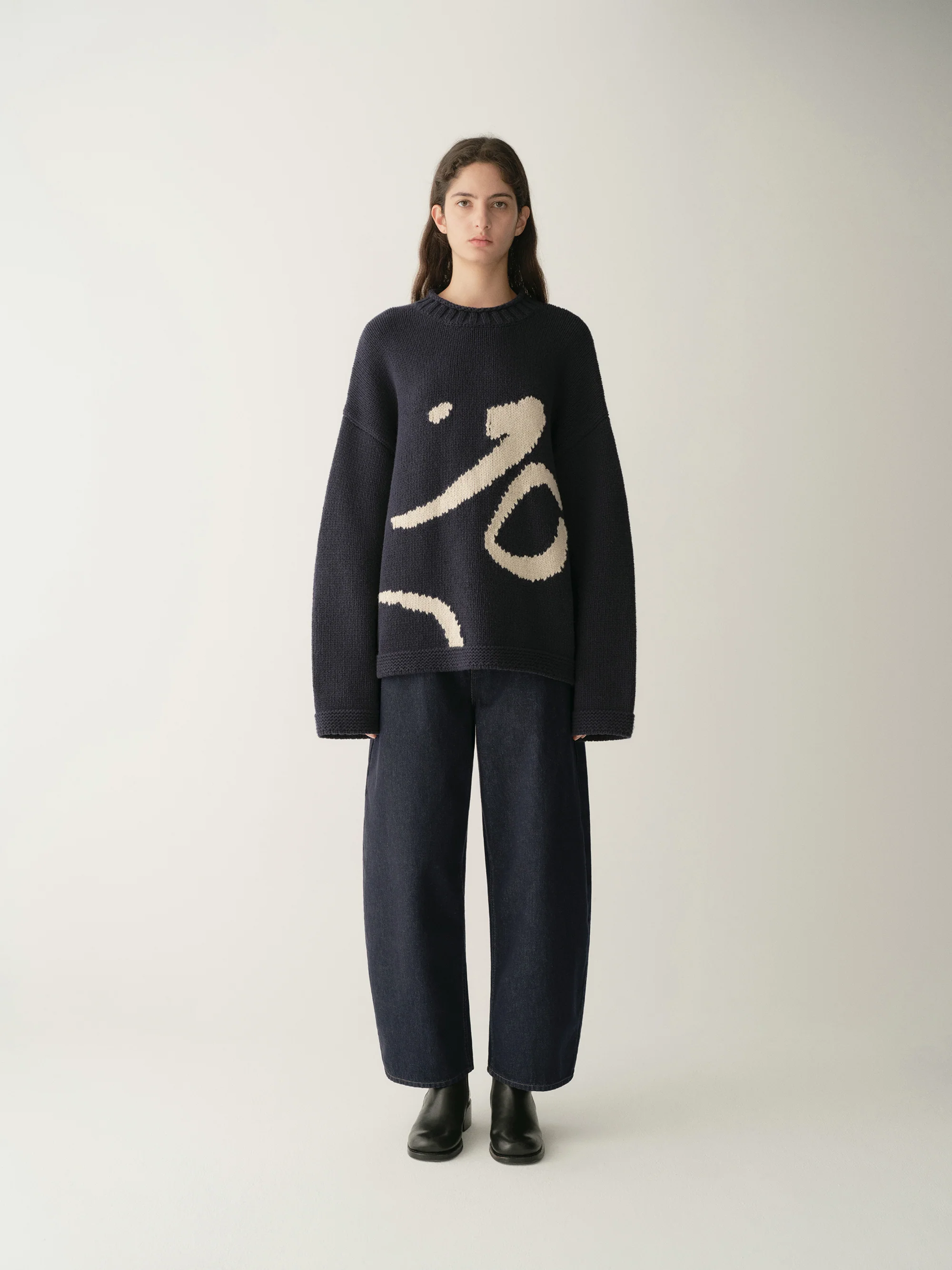 Merino Wool Handcrafted Intarsia Pullover - Image 3