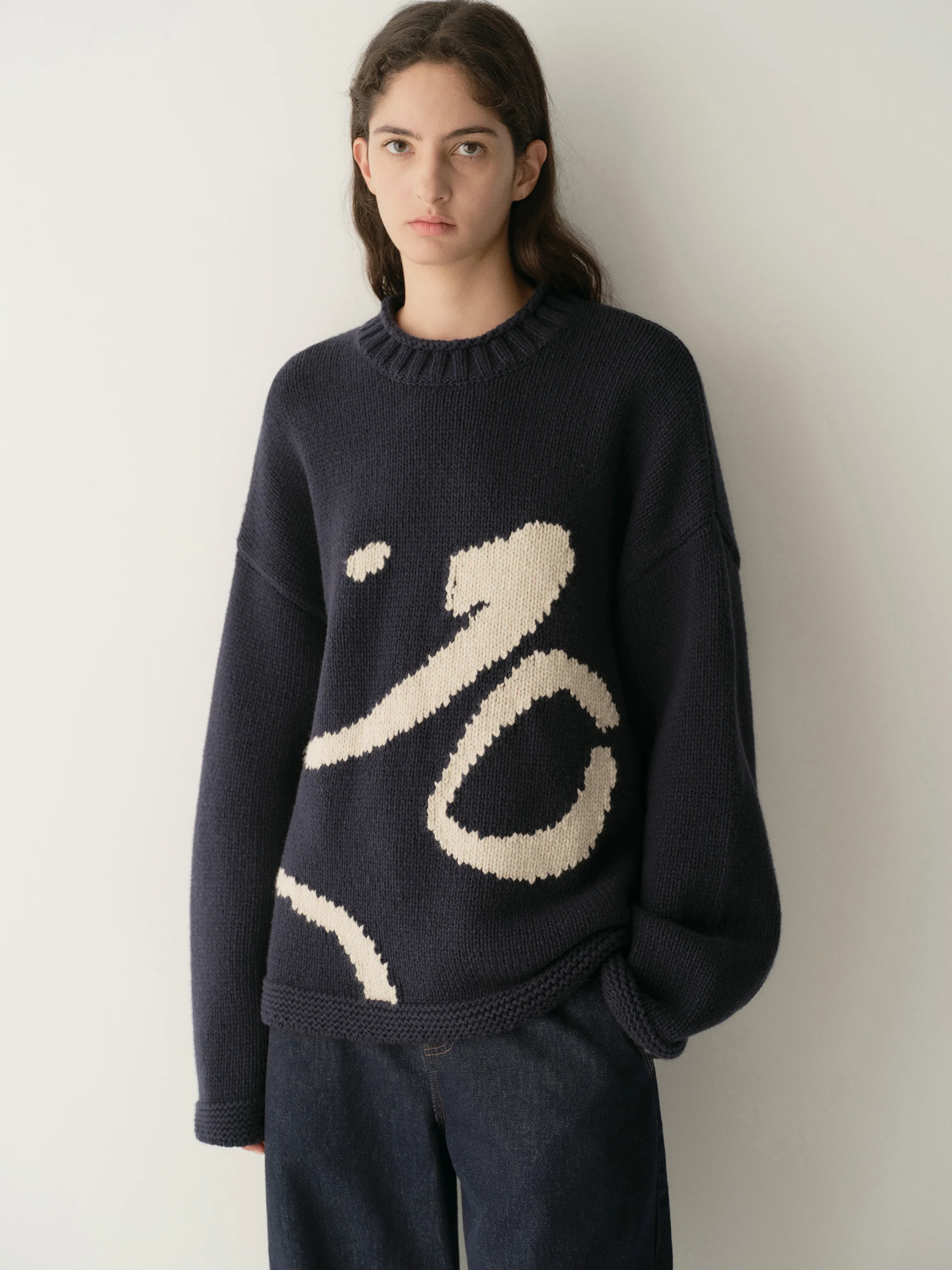 Merino Wool Handcrafted Intarsia Pullover - Image 7