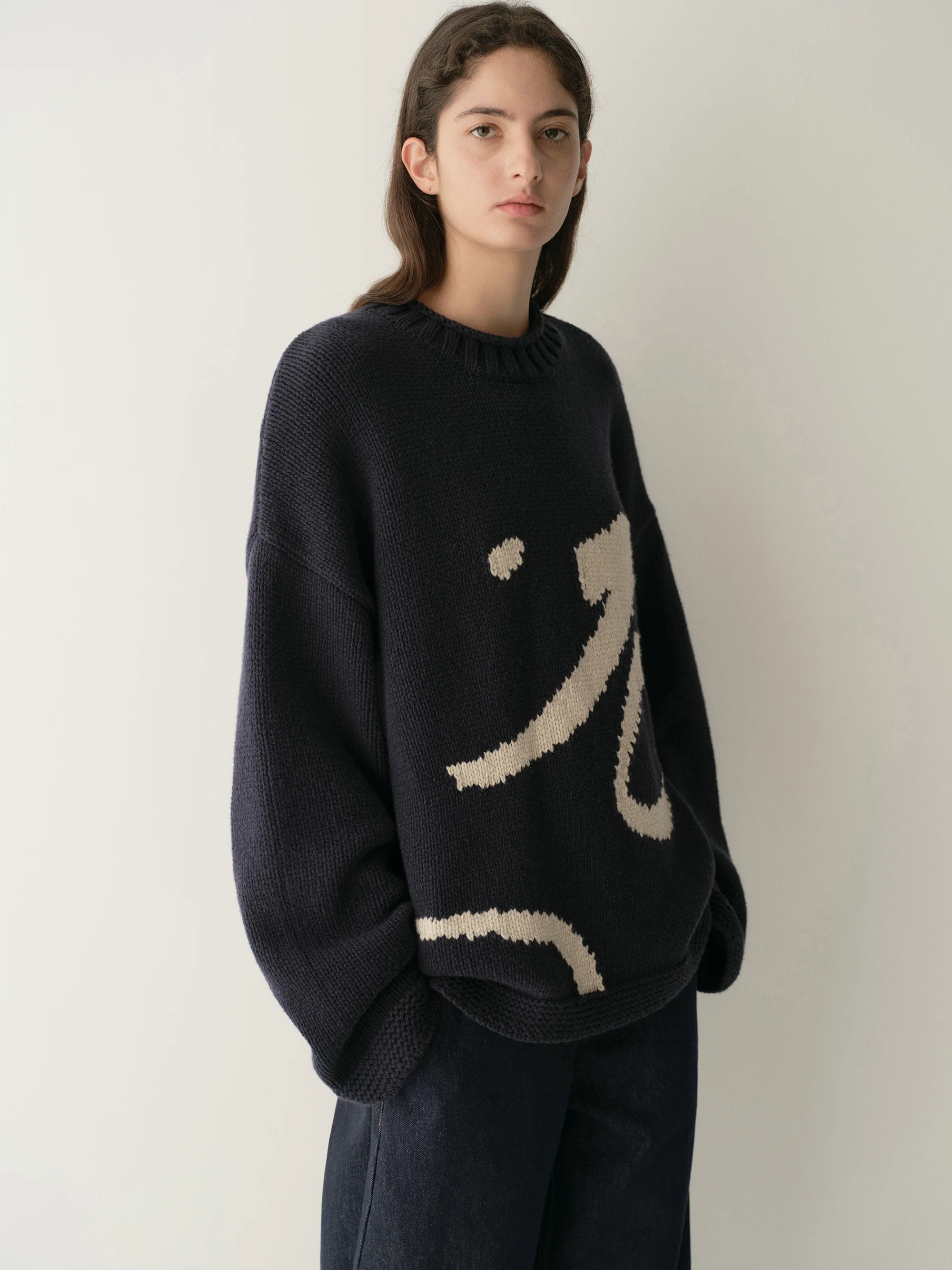 Merino Wool Handcrafted Intarsia Pullover - Image 8