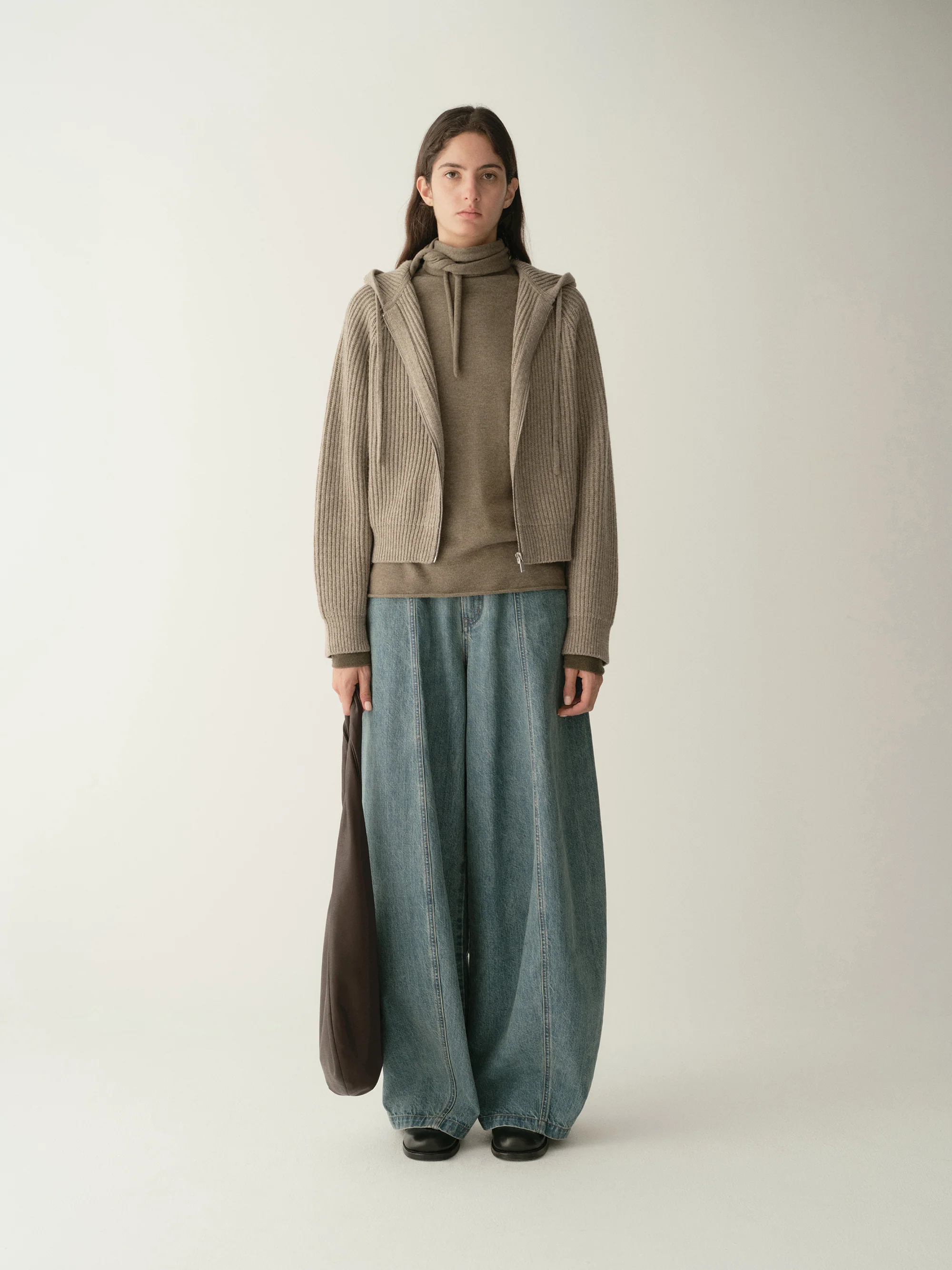 Merino Wool Hooded Knit Sweatshirt - Image 15