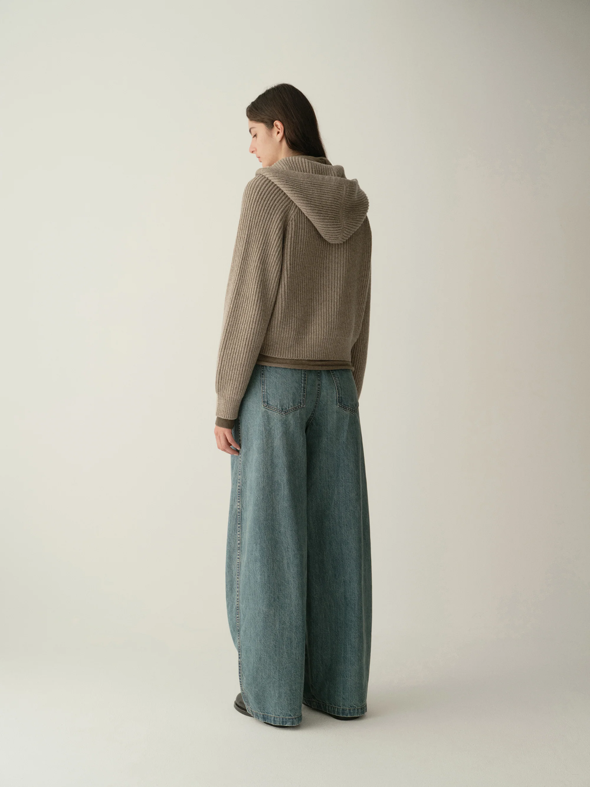 Merino Wool Hooded Knit Sweatshirt - Image 16