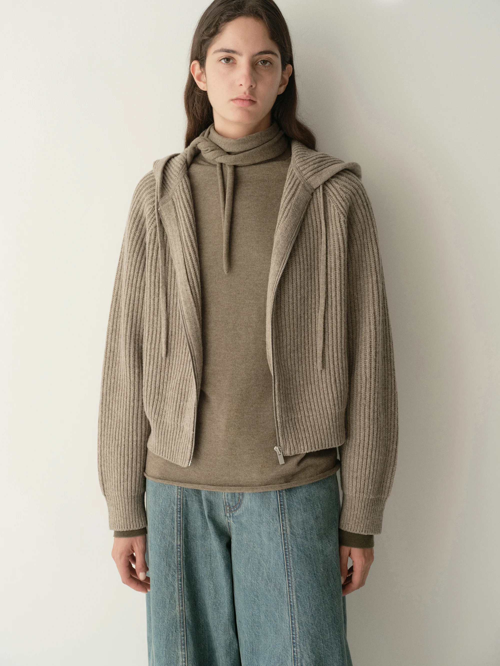 Merino Wool Hooded Knit Sweatshirt - Image 17