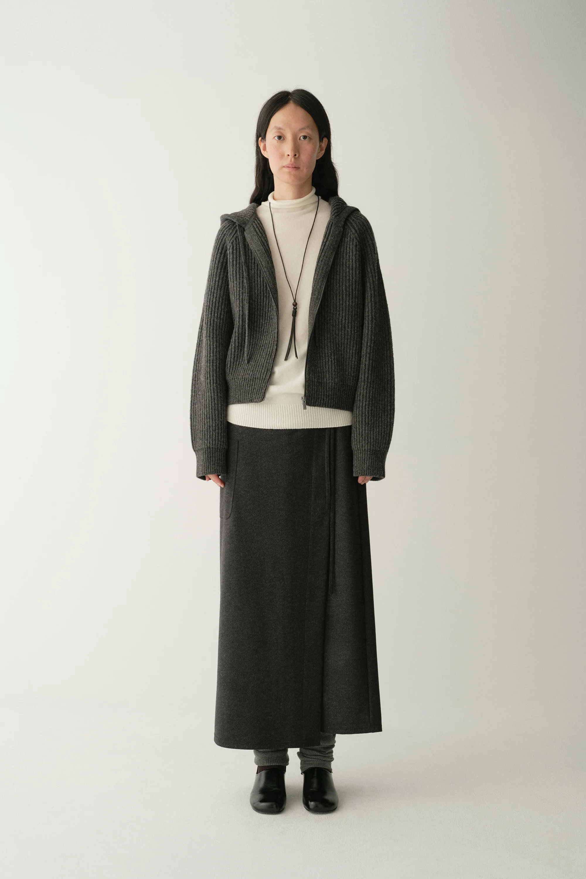 Merino Wool Hooded Knit Sweatshirt - Image 19