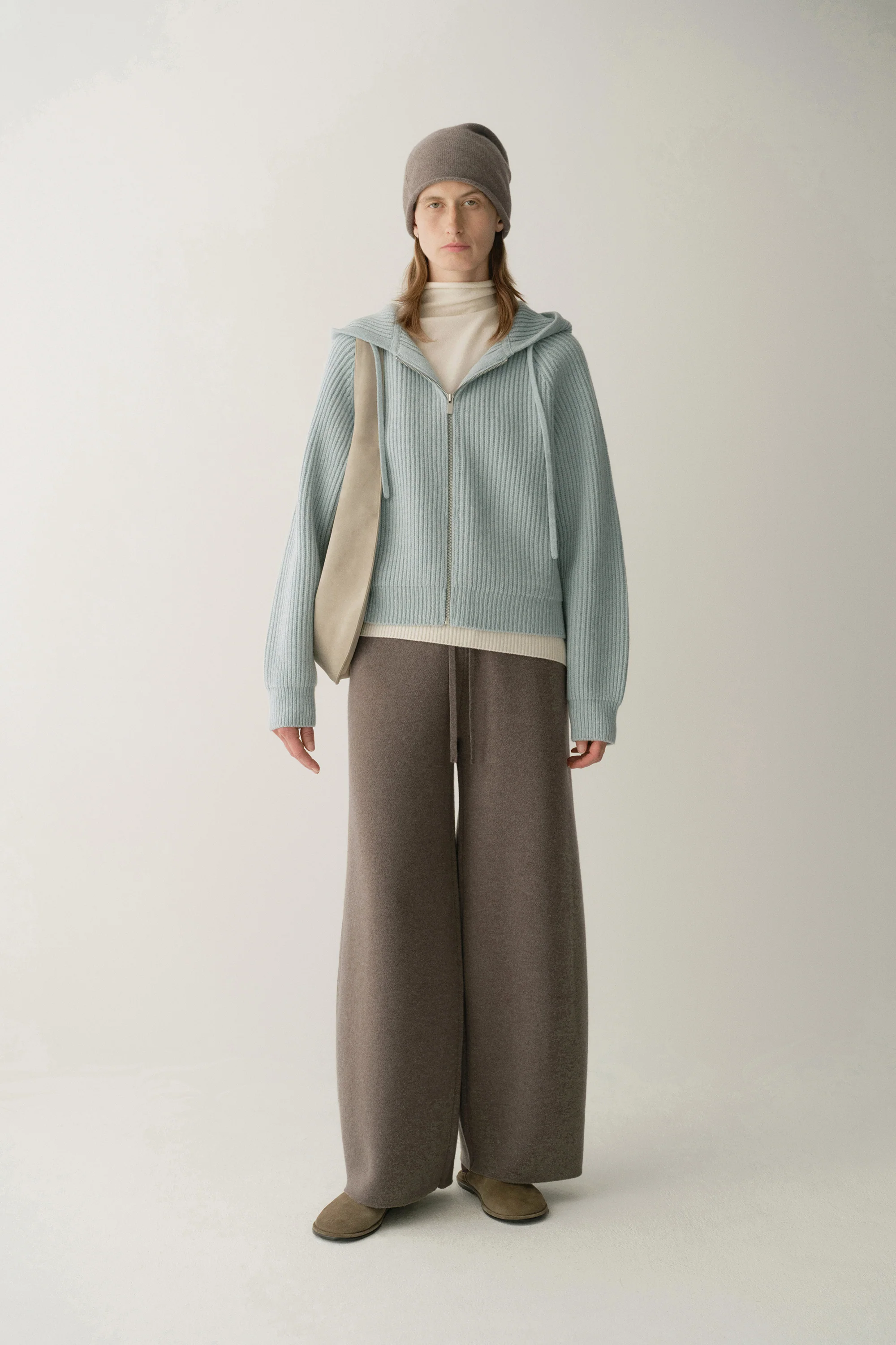 Merino Wool Hooded Knit Sweatshirt - Image 2