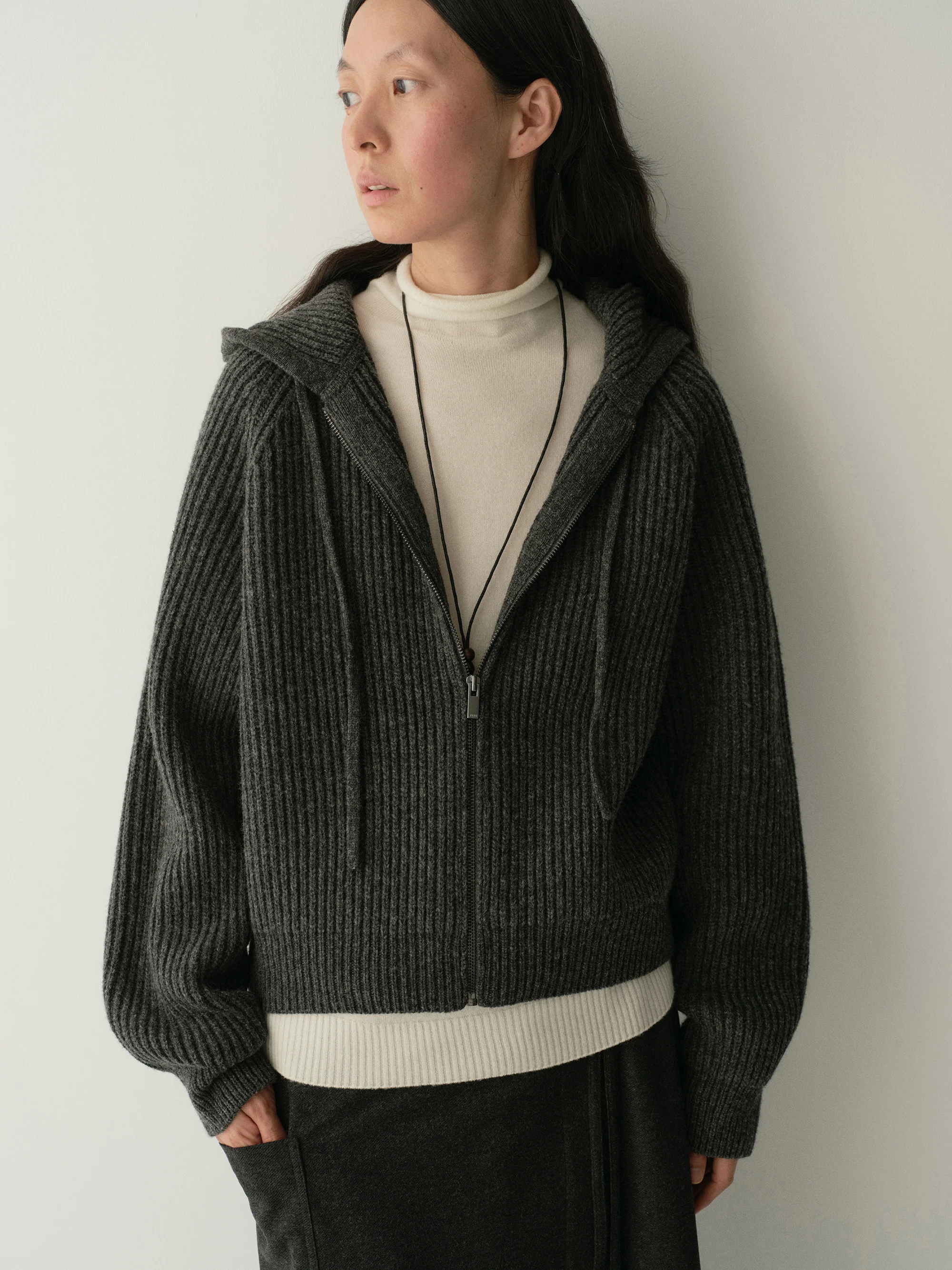 Merino Wool Hooded Knit Sweatshirt - Image 22