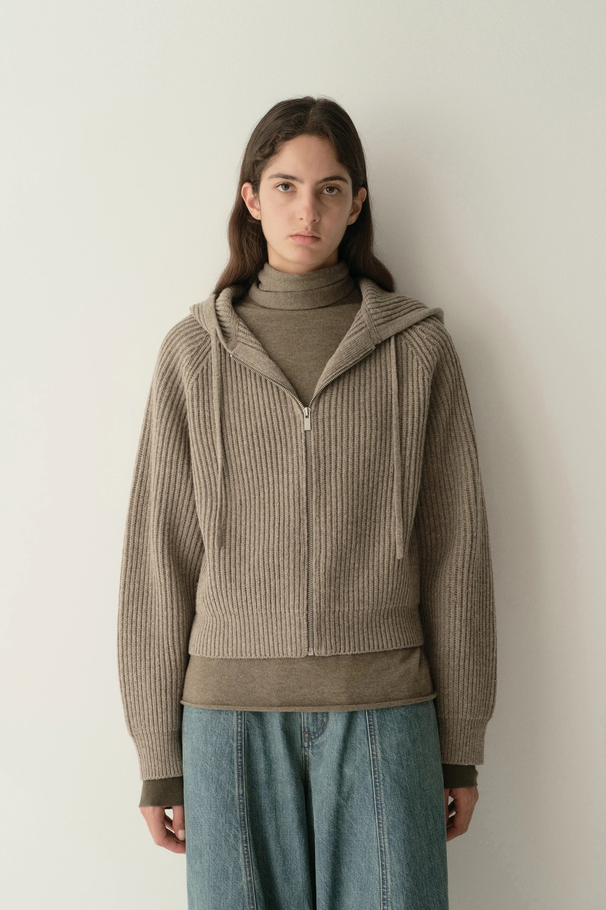 Merino Wool Hooded Knit Sweatshirt - Image 3