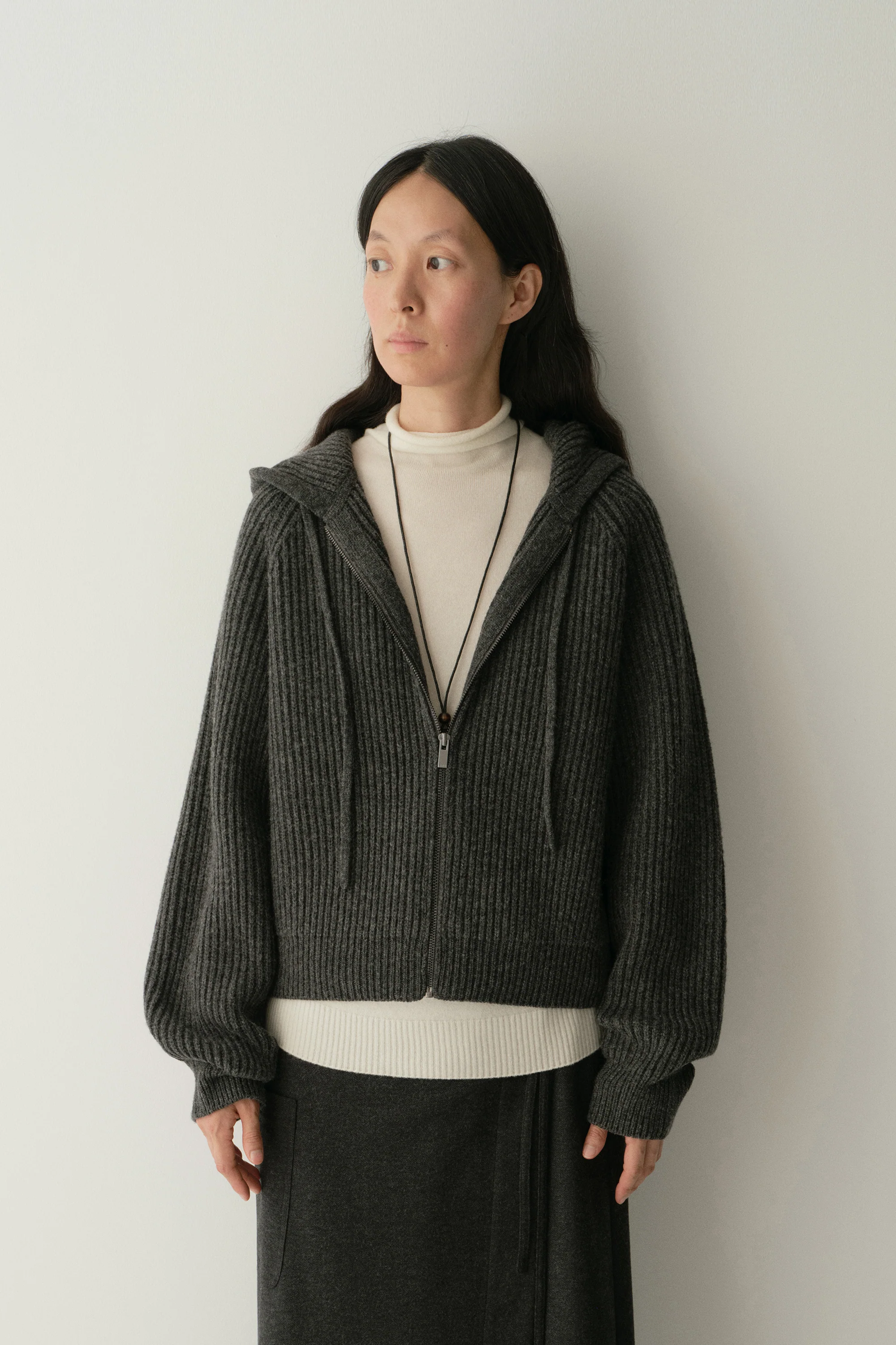 Merino Wool Hooded Knit Sweatshirt - Image 4
