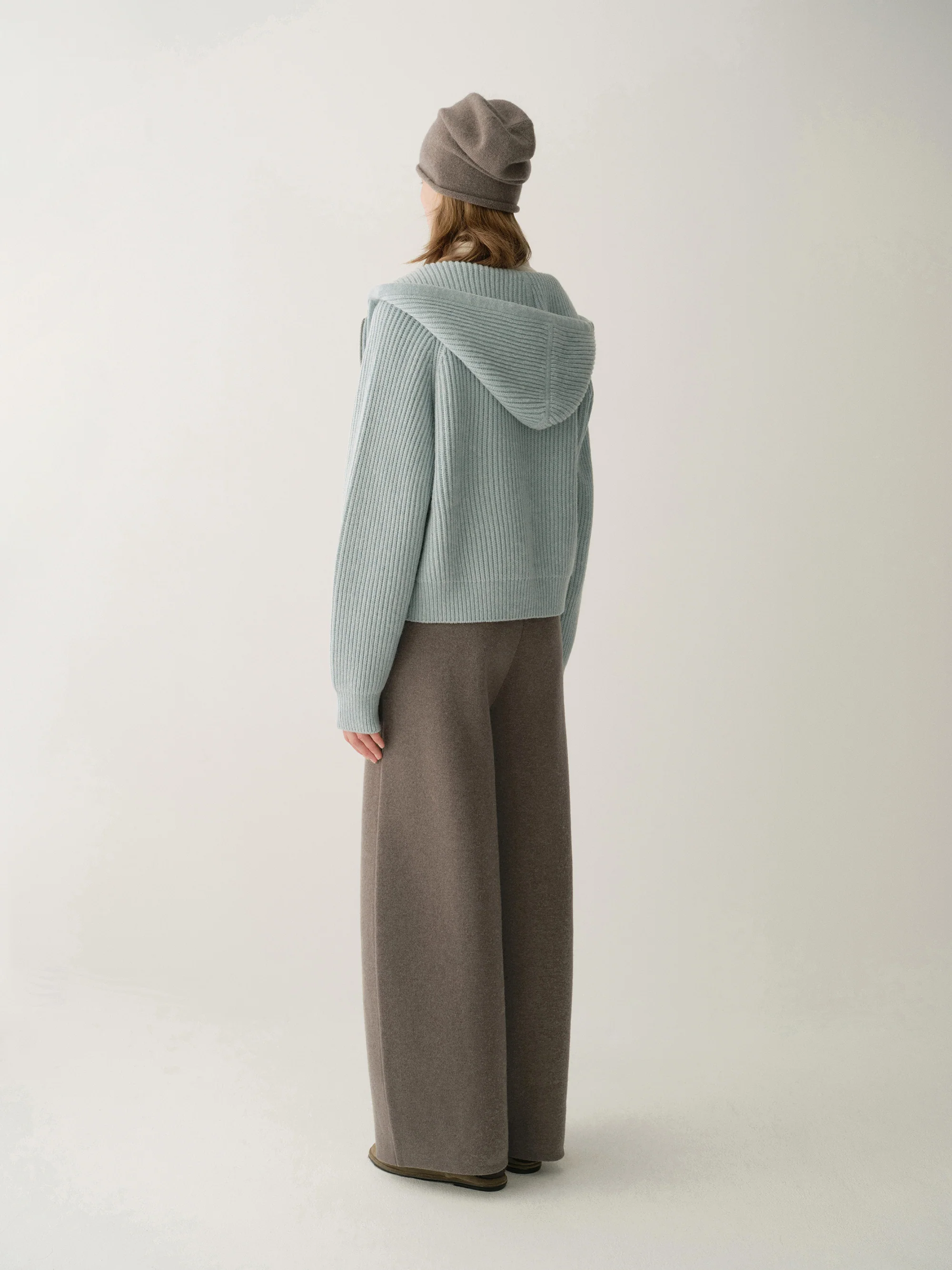 Merino Wool Hooded Knit Sweatshirt - Image 5