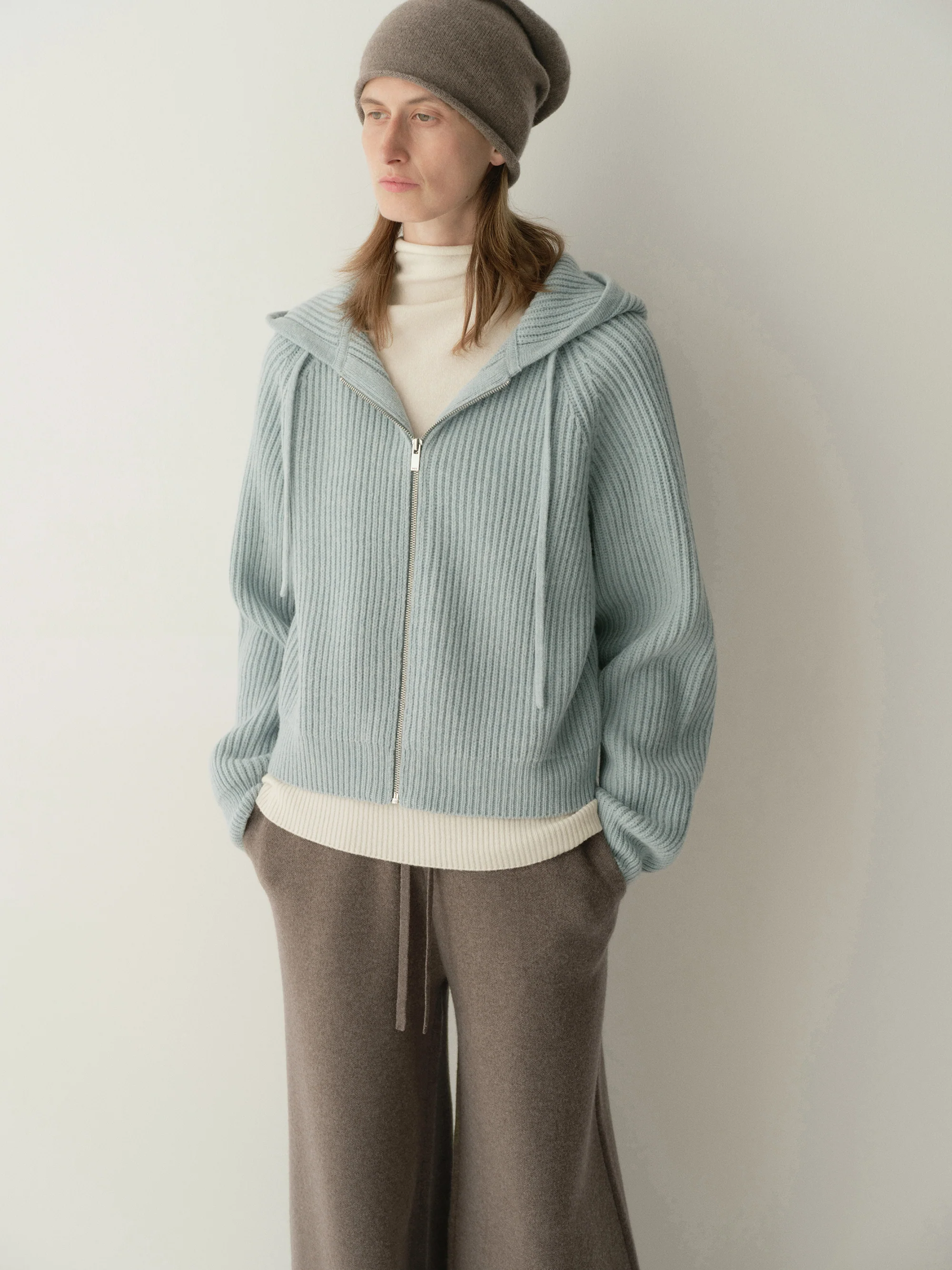 Merino Wool Hooded Knit Sweatshirt - Image 7