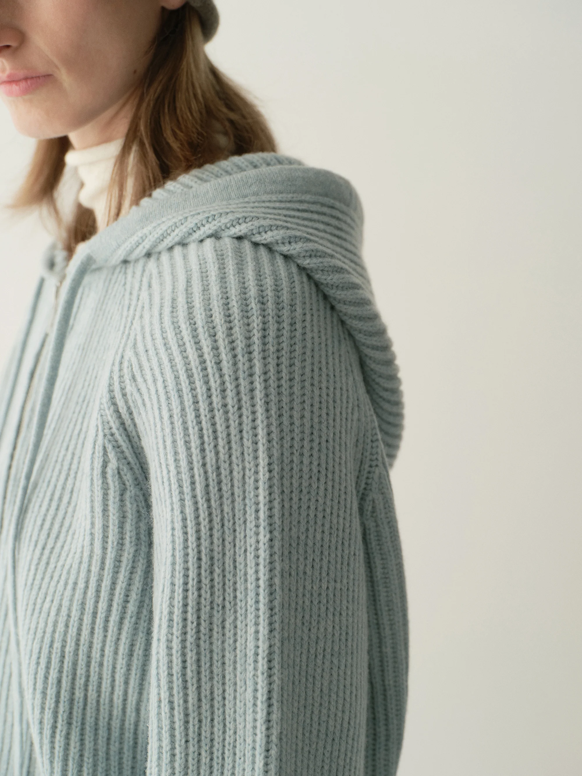 Merino Wool Hooded Knit Sweatshirt - Image 9