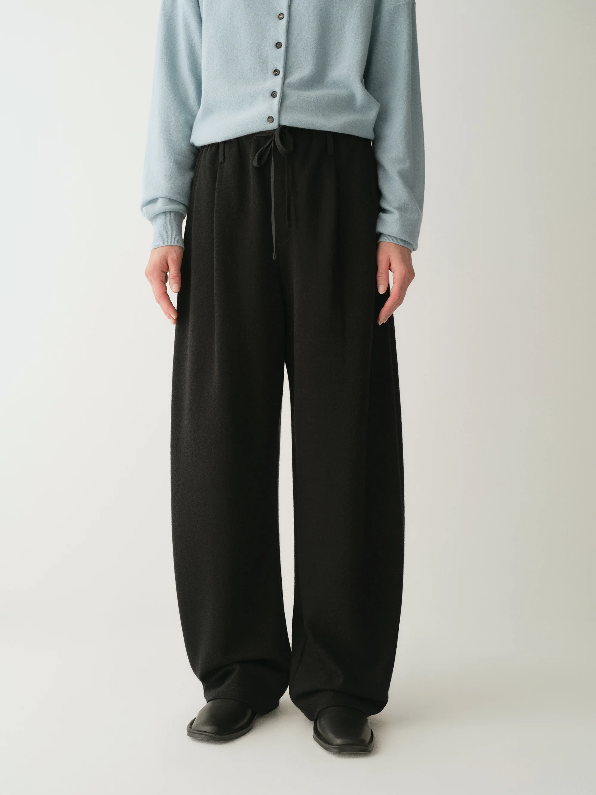 Elastic-waist Wool Knit Pants - Image 16