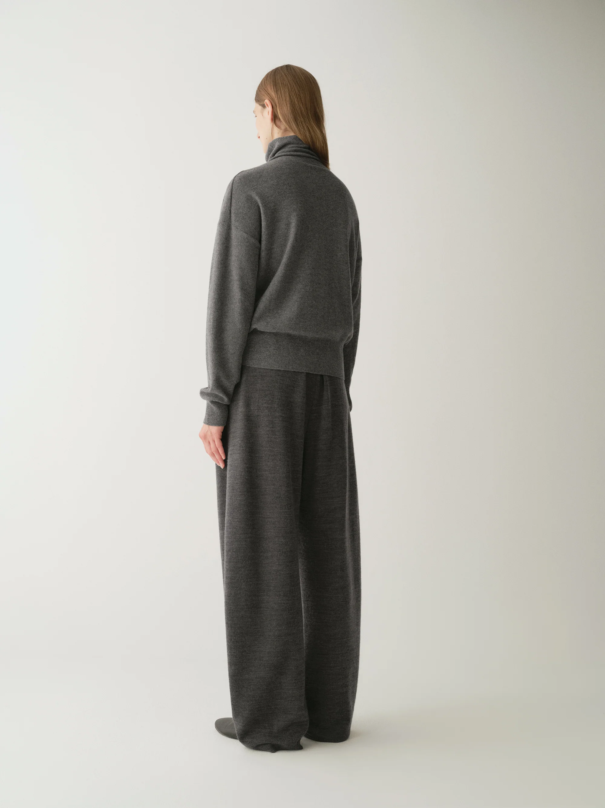 Elastic-waist Wool Knit Pants - Image 4