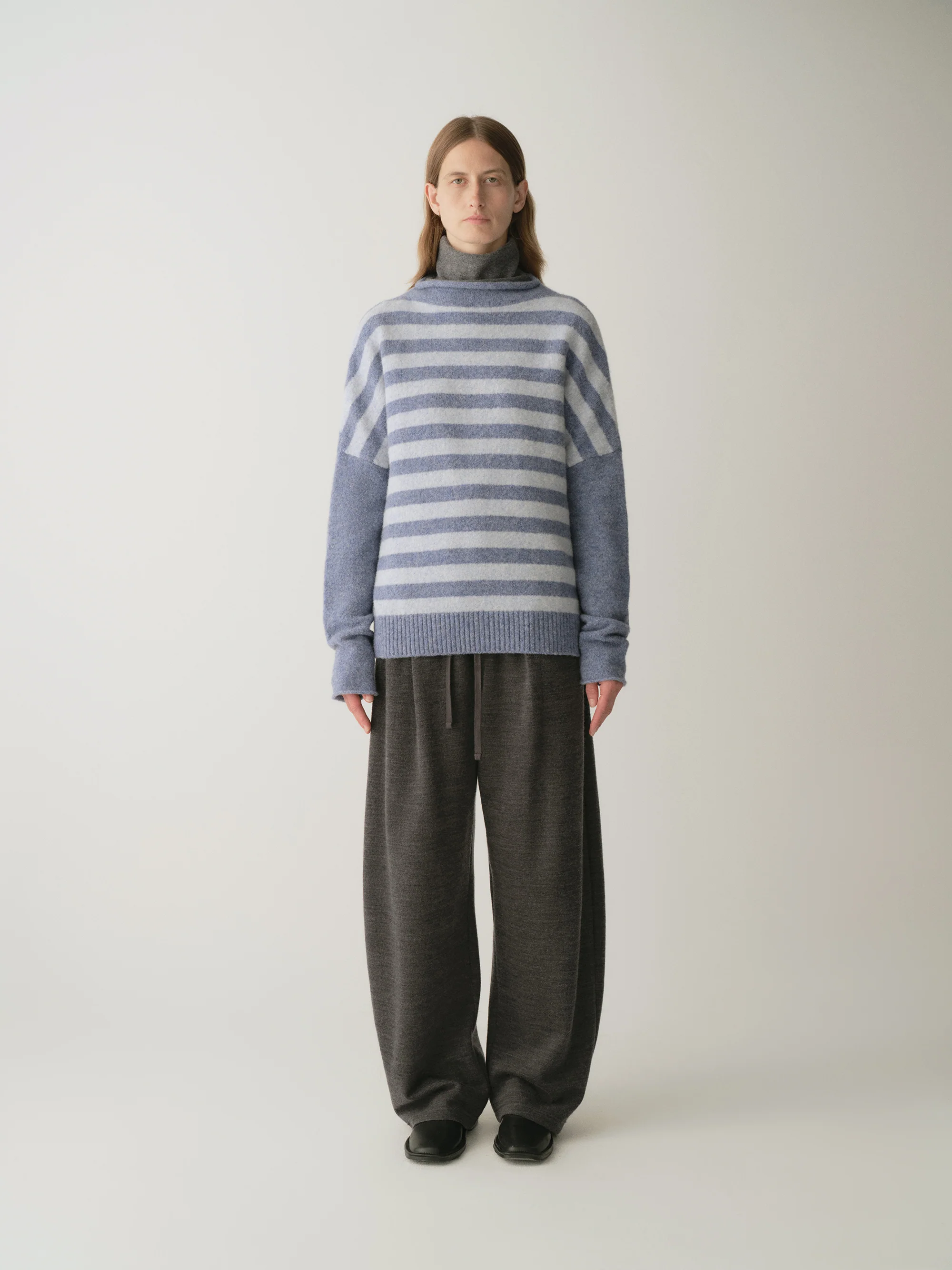 Elastic-waist Wool Knit Pants - Image 5