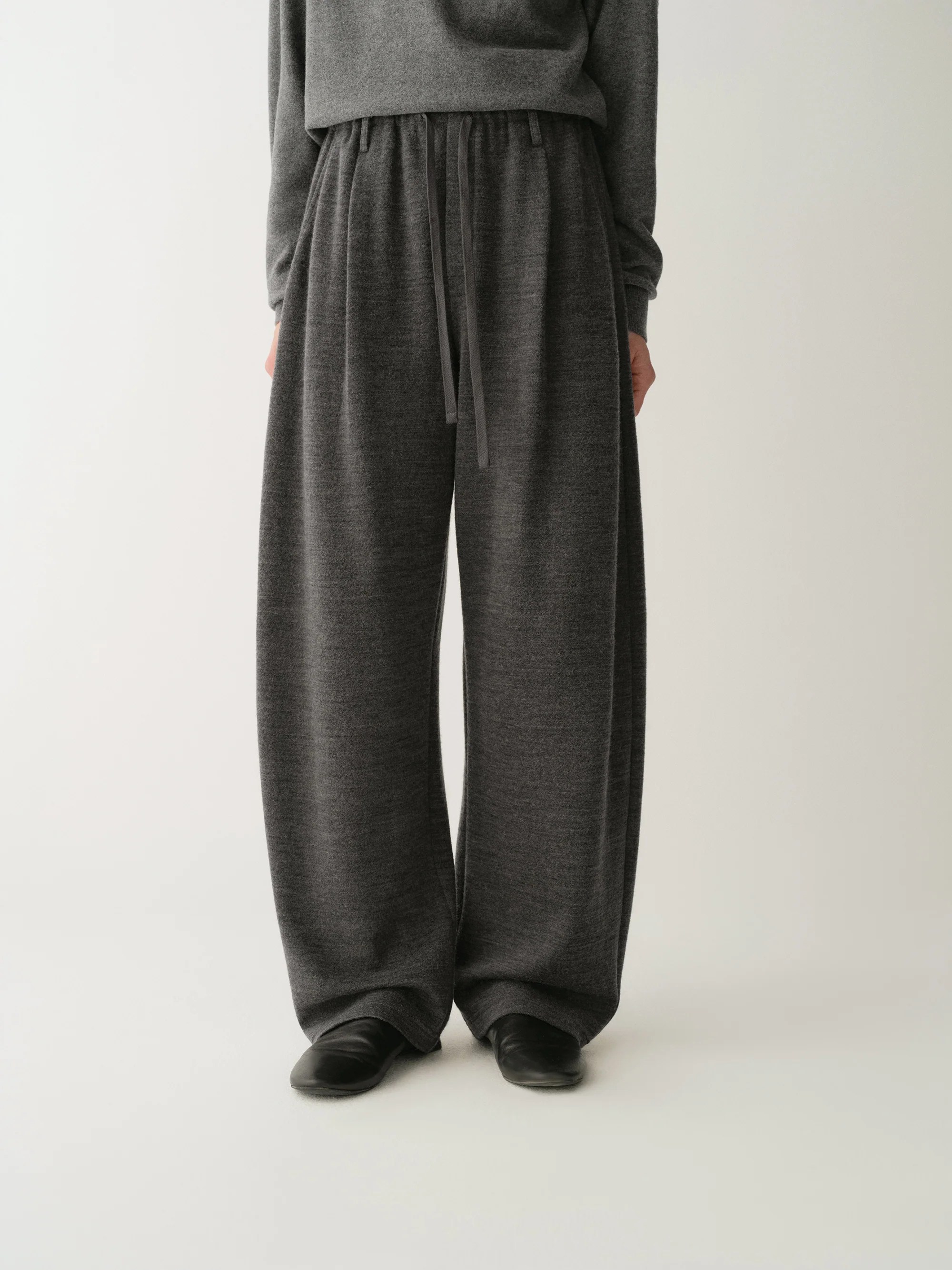 Elastic-waist Wool Knit Pants - Image 7