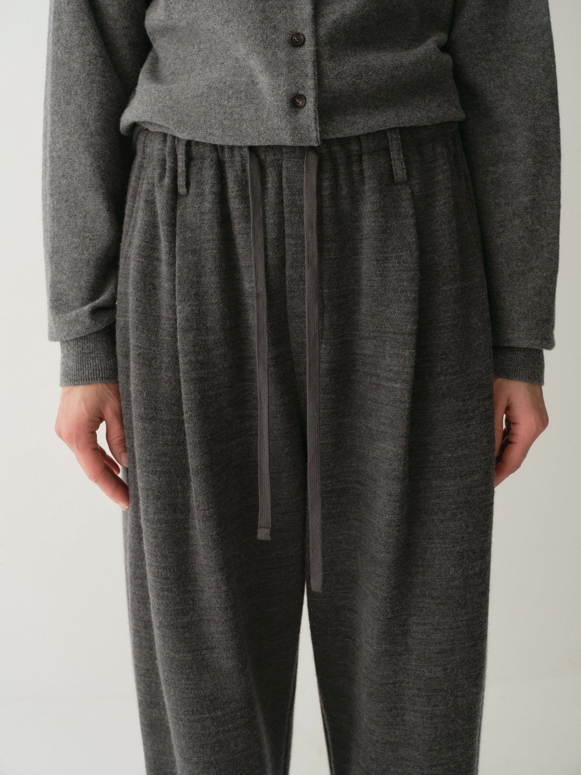Elastic-waist Wool Knit Pants - Image 8