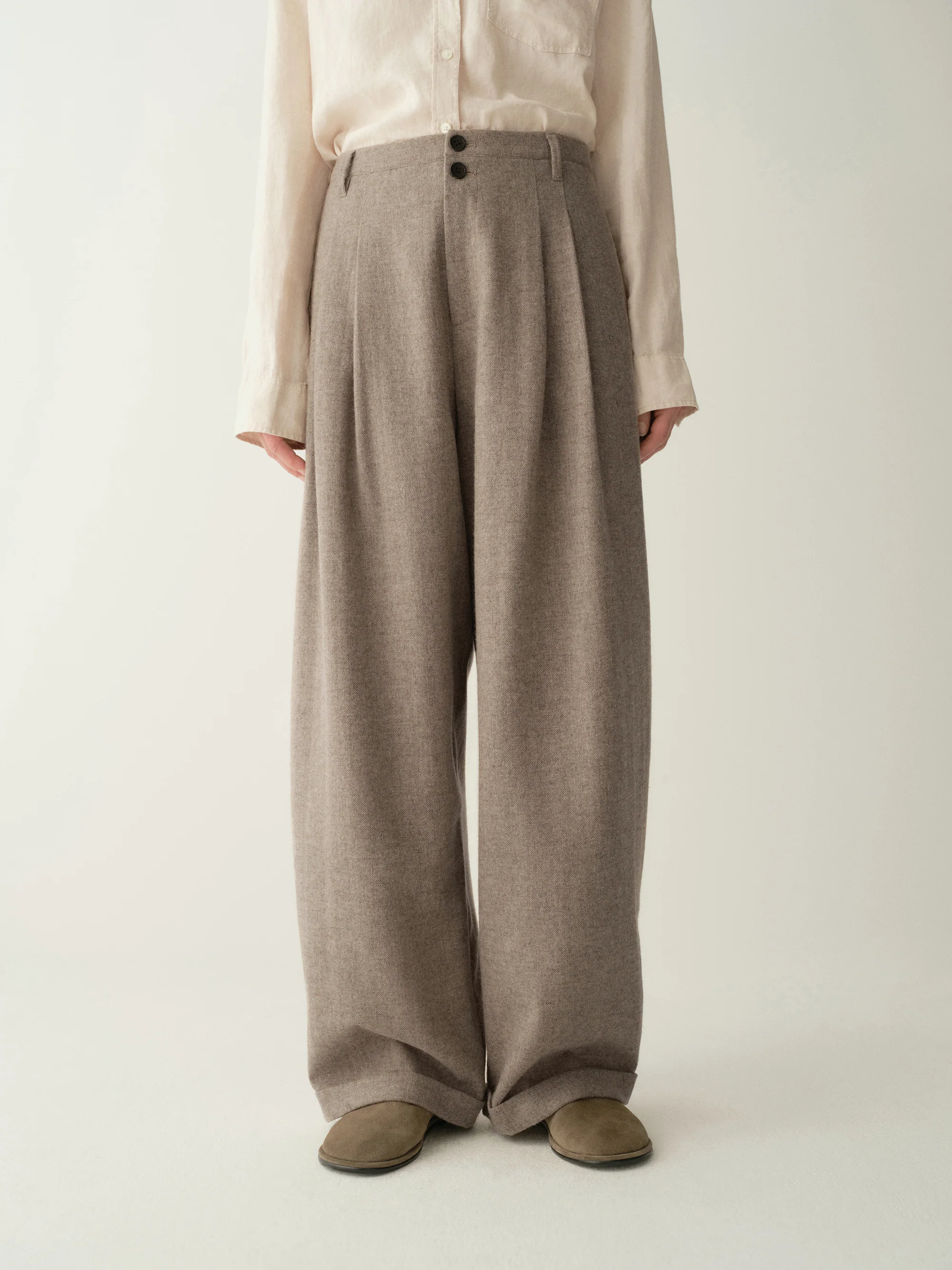Pleated Wool Pants - Image 6