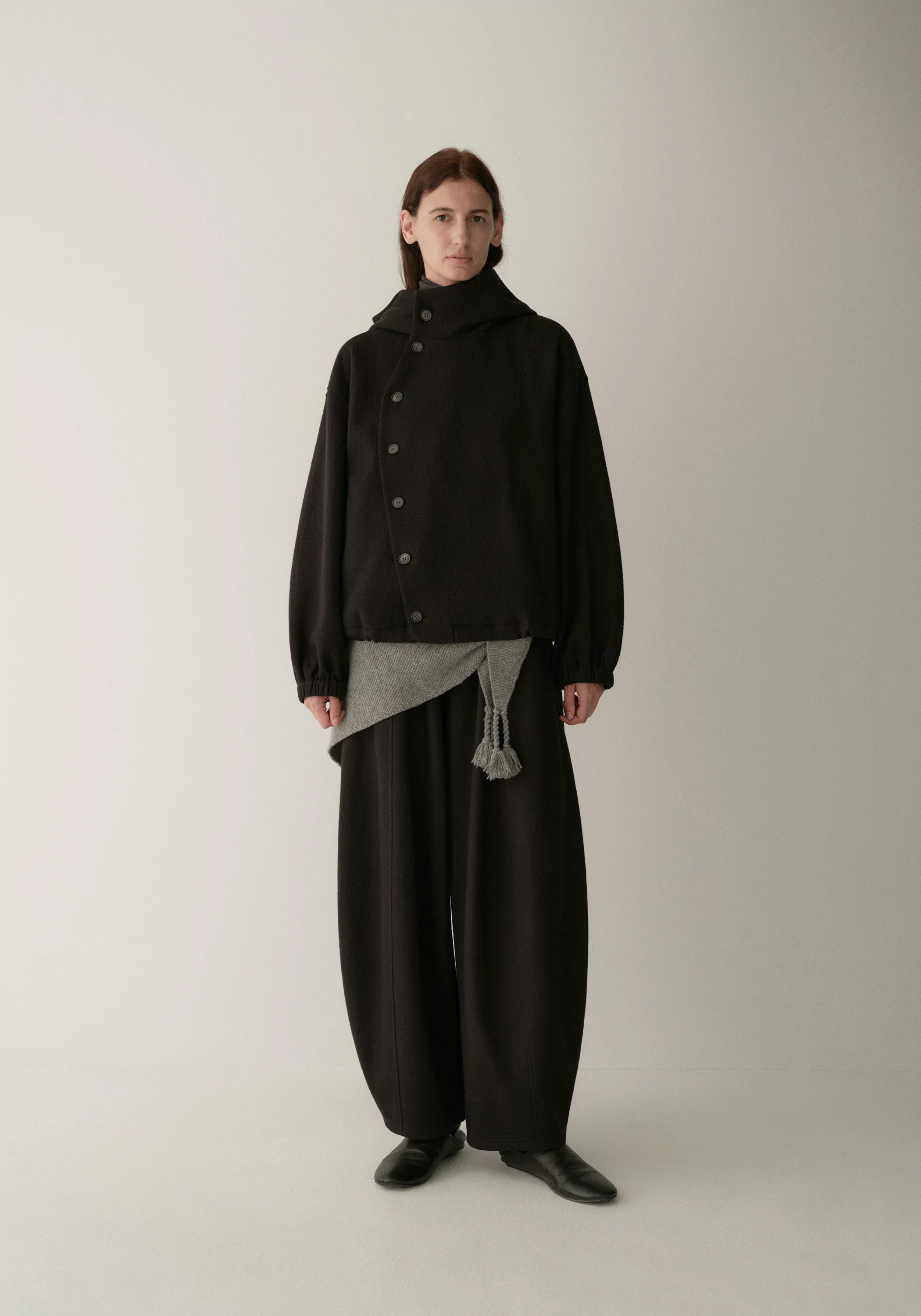 Elasticated Curved-leg Knit Pants - Image 3