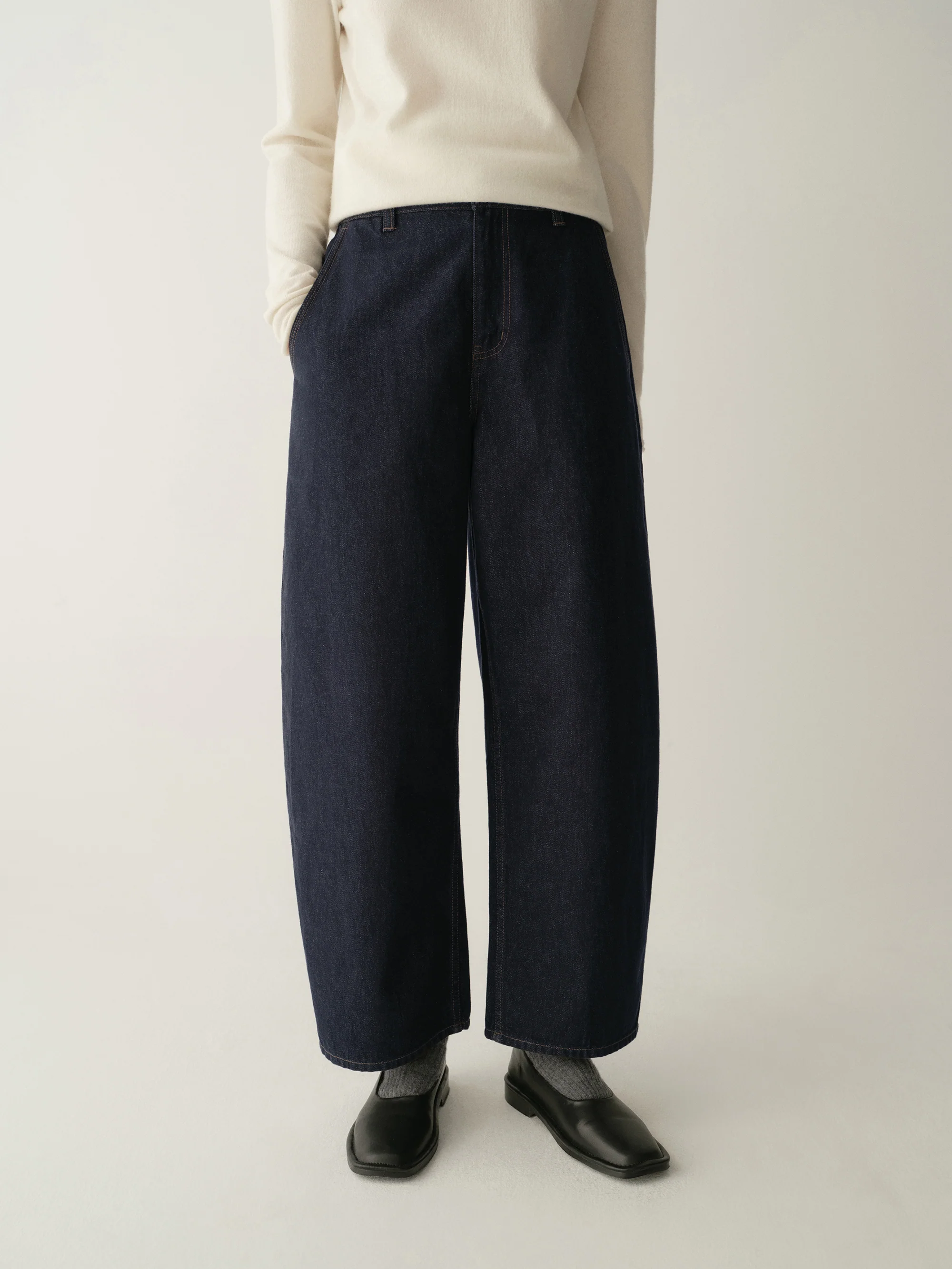Cotton Cropped Jeans - Image 5