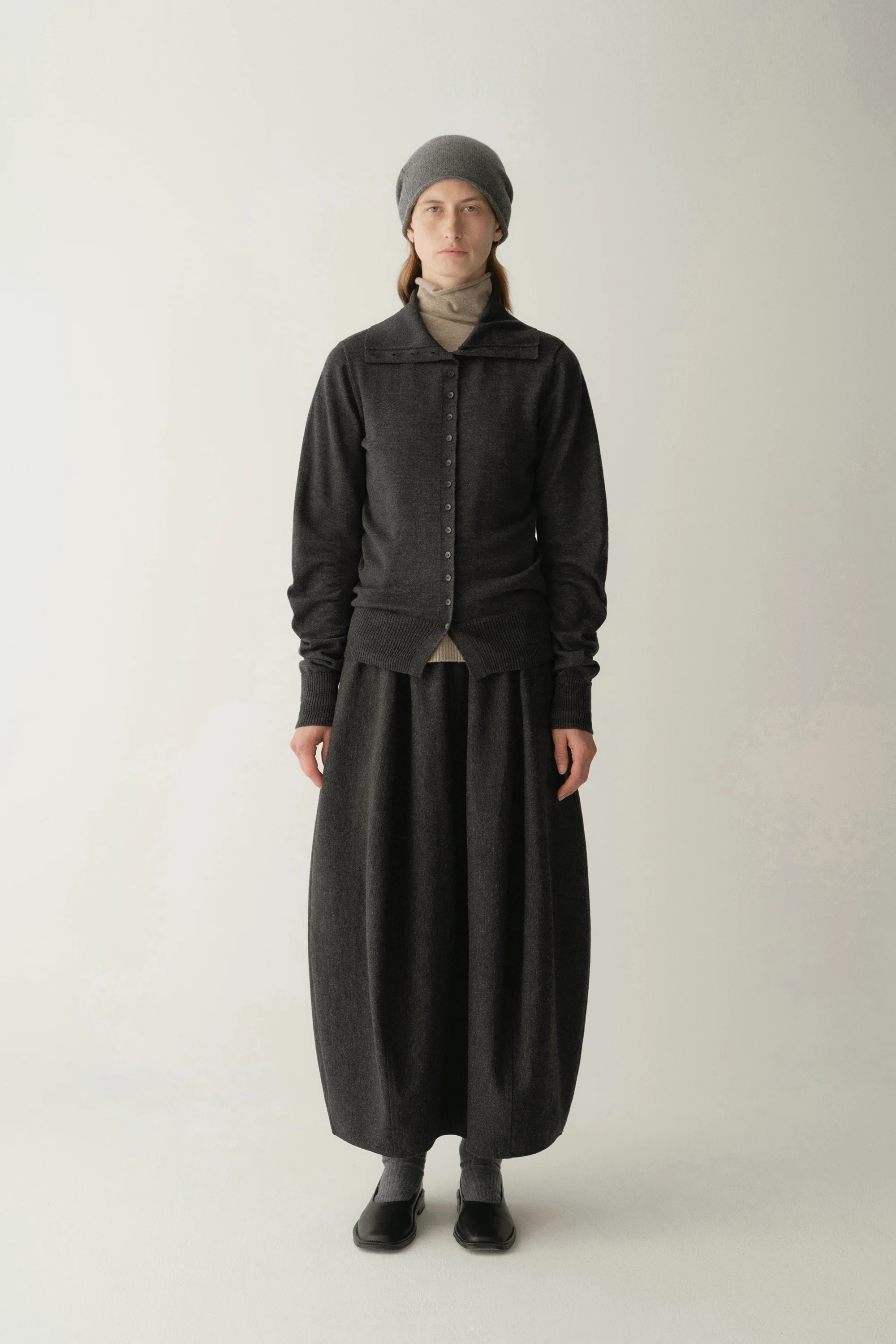 Bud-Shaped Wool Skirt