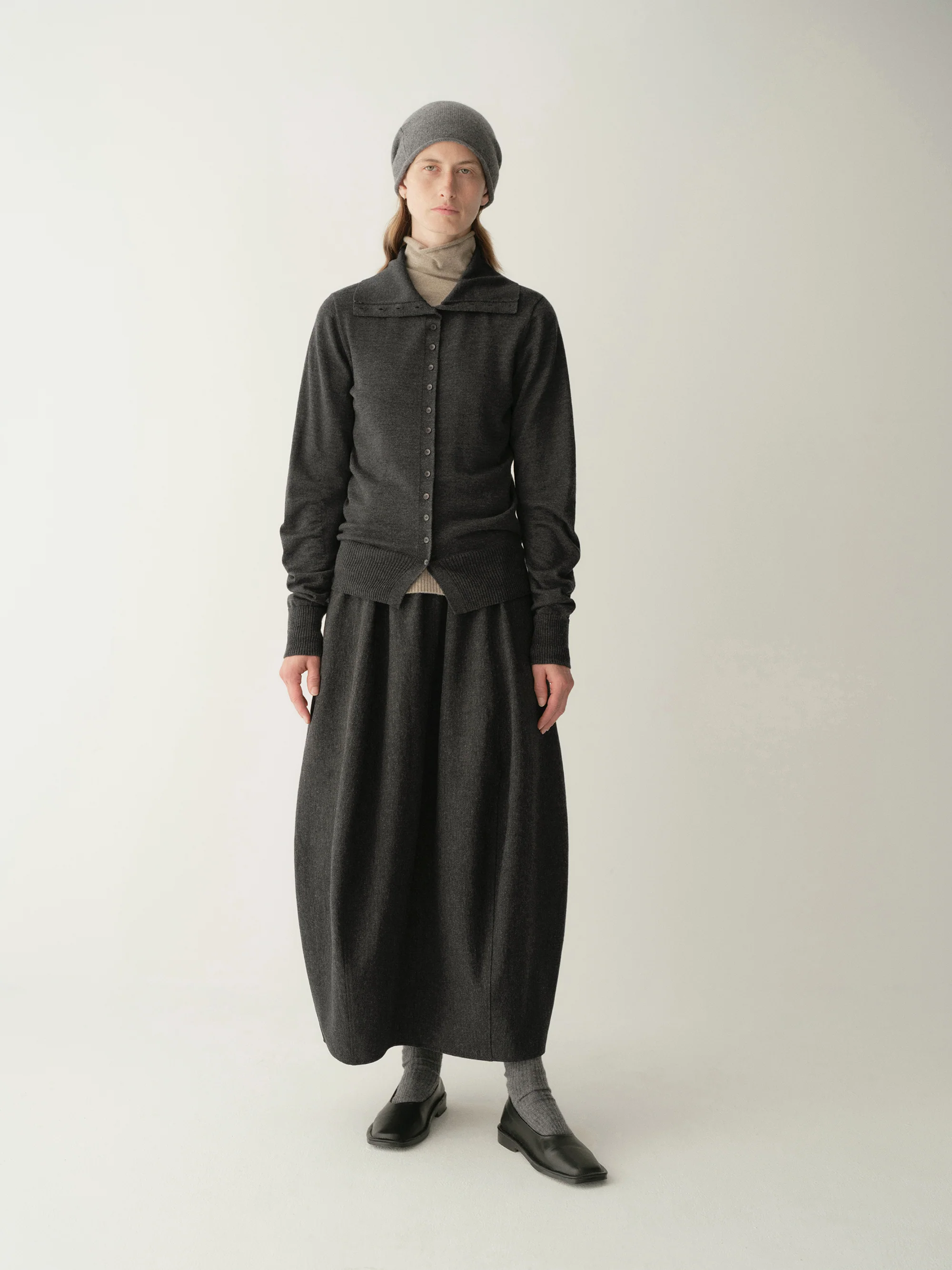 Bud-Shaped Wool Skirt - Image 2