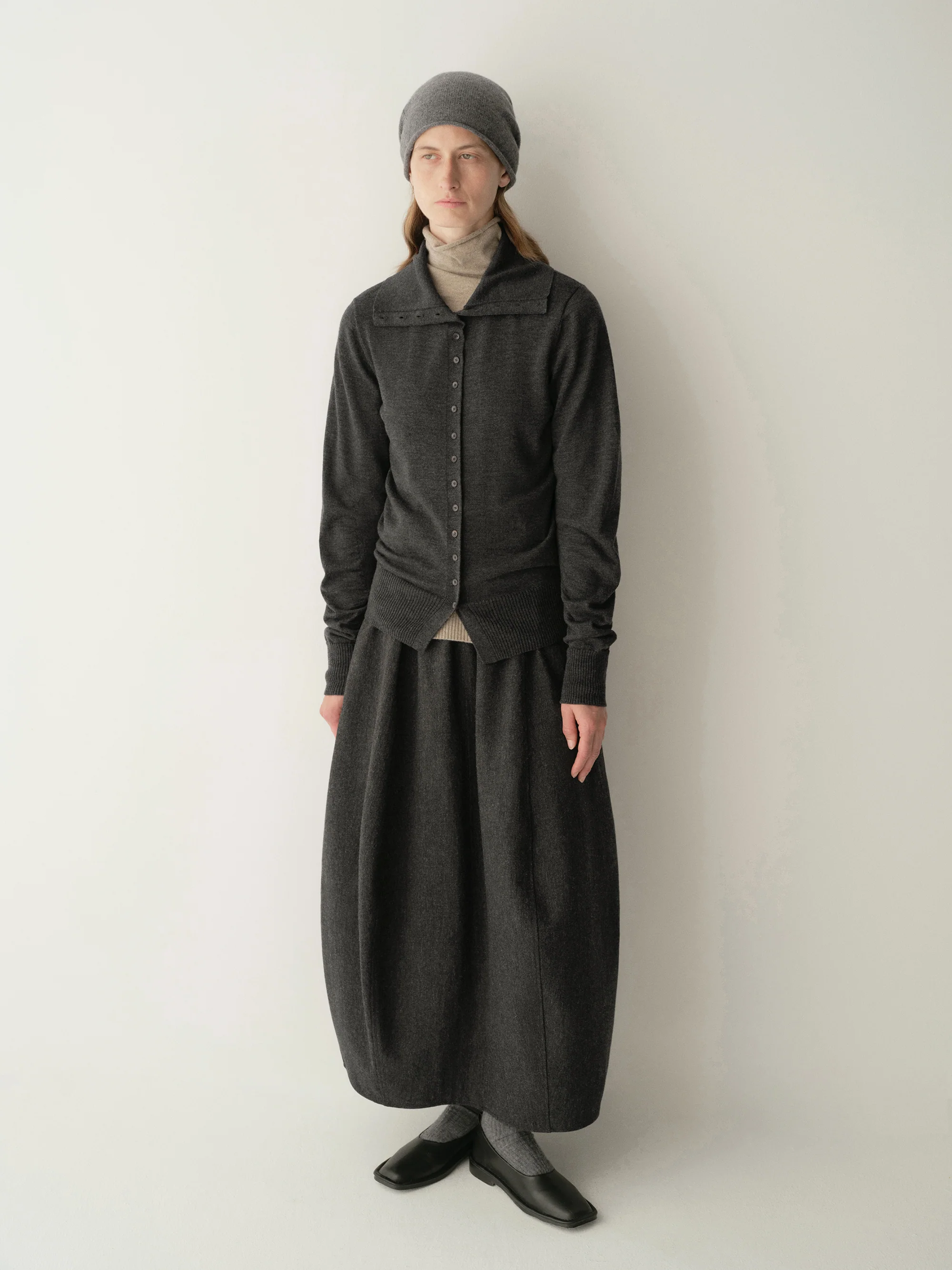 Bud-Shaped Wool Skirt - Image 4