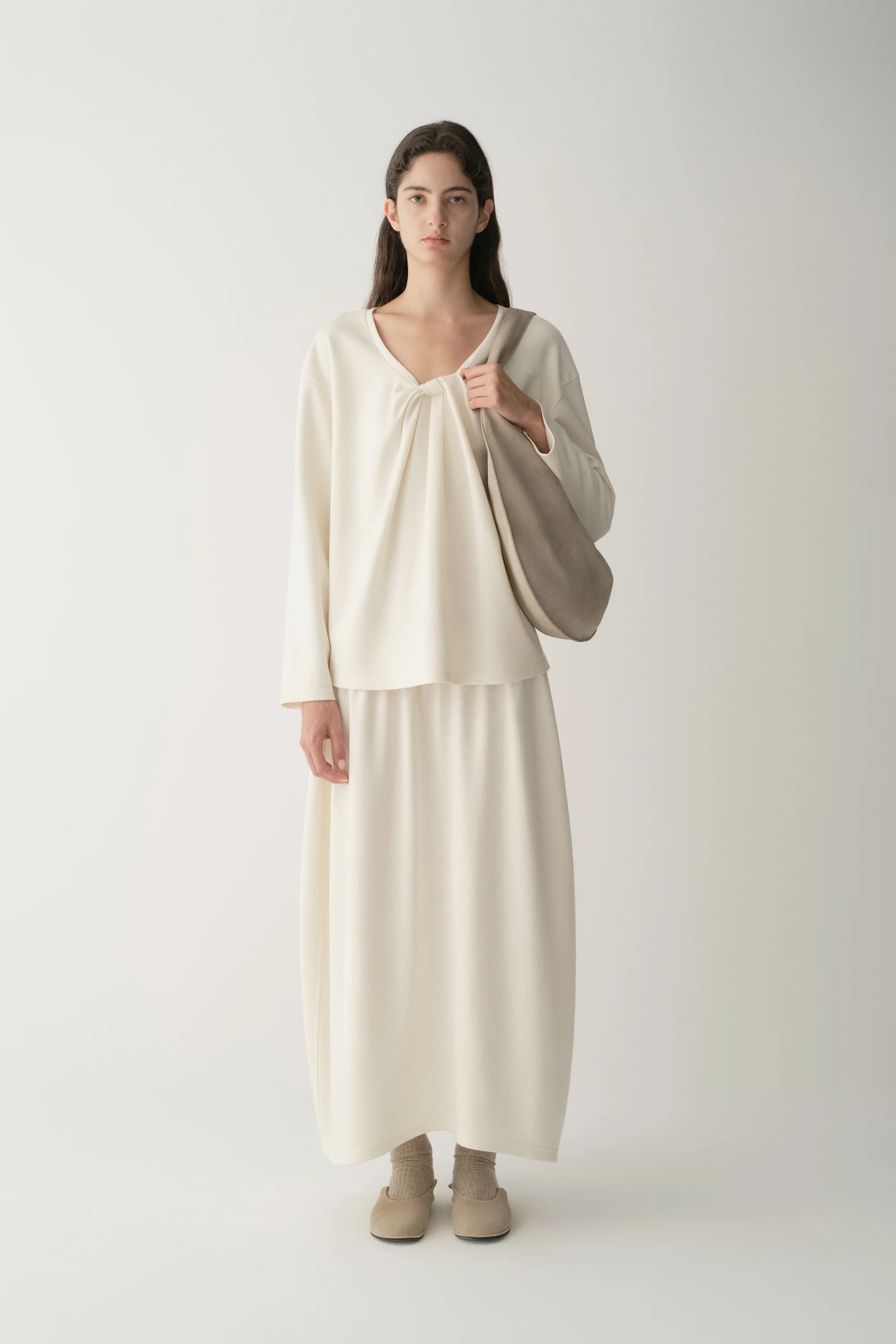 Asymmetric Wool Skirt