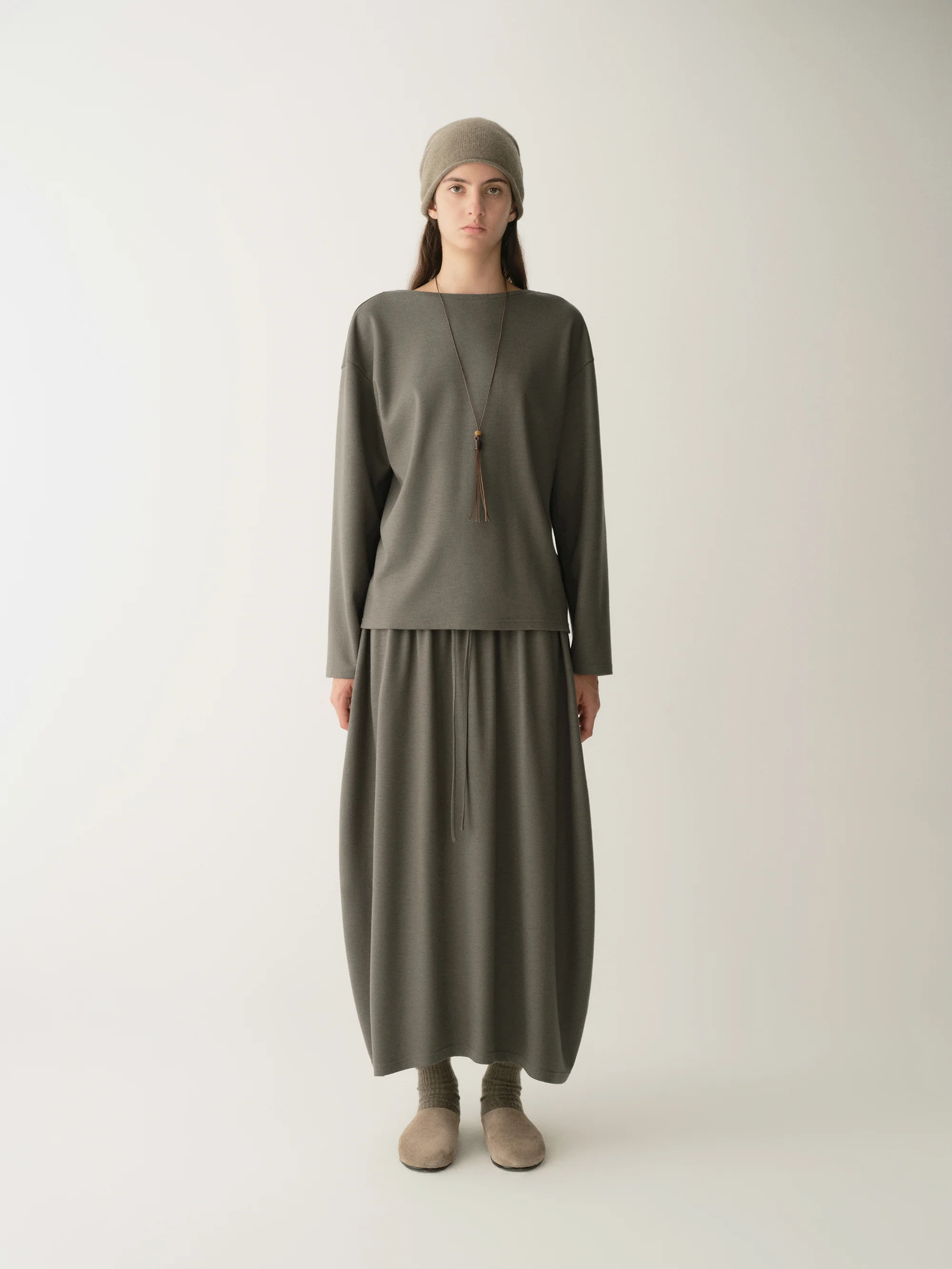 Asymmetric Wool Skirt - Image 13