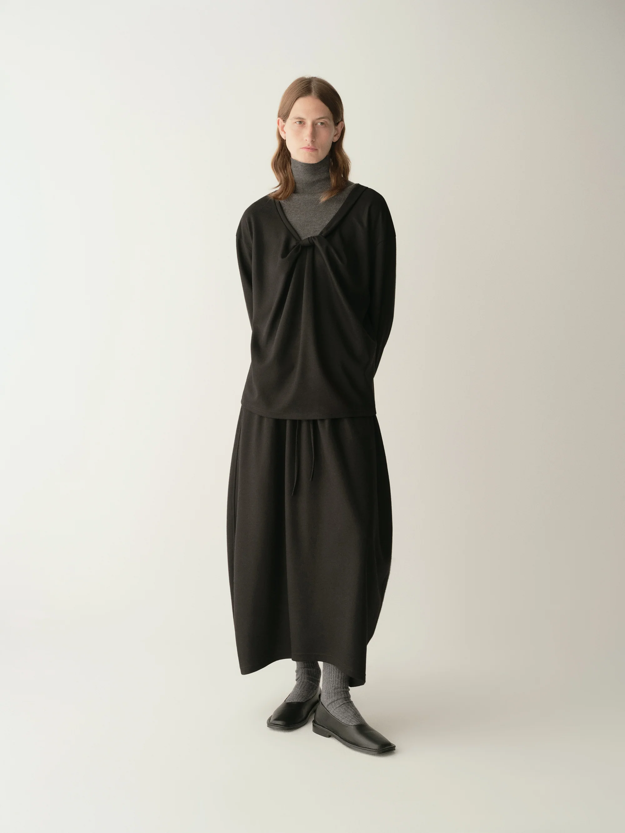 Asymmetric Wool Skirt - Image 16
