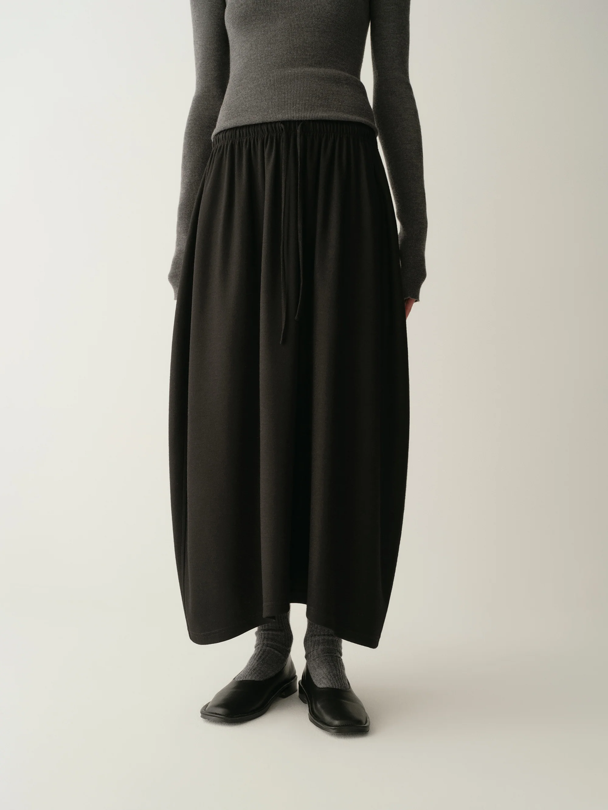 Asymmetric Wool Skirt - Image 19