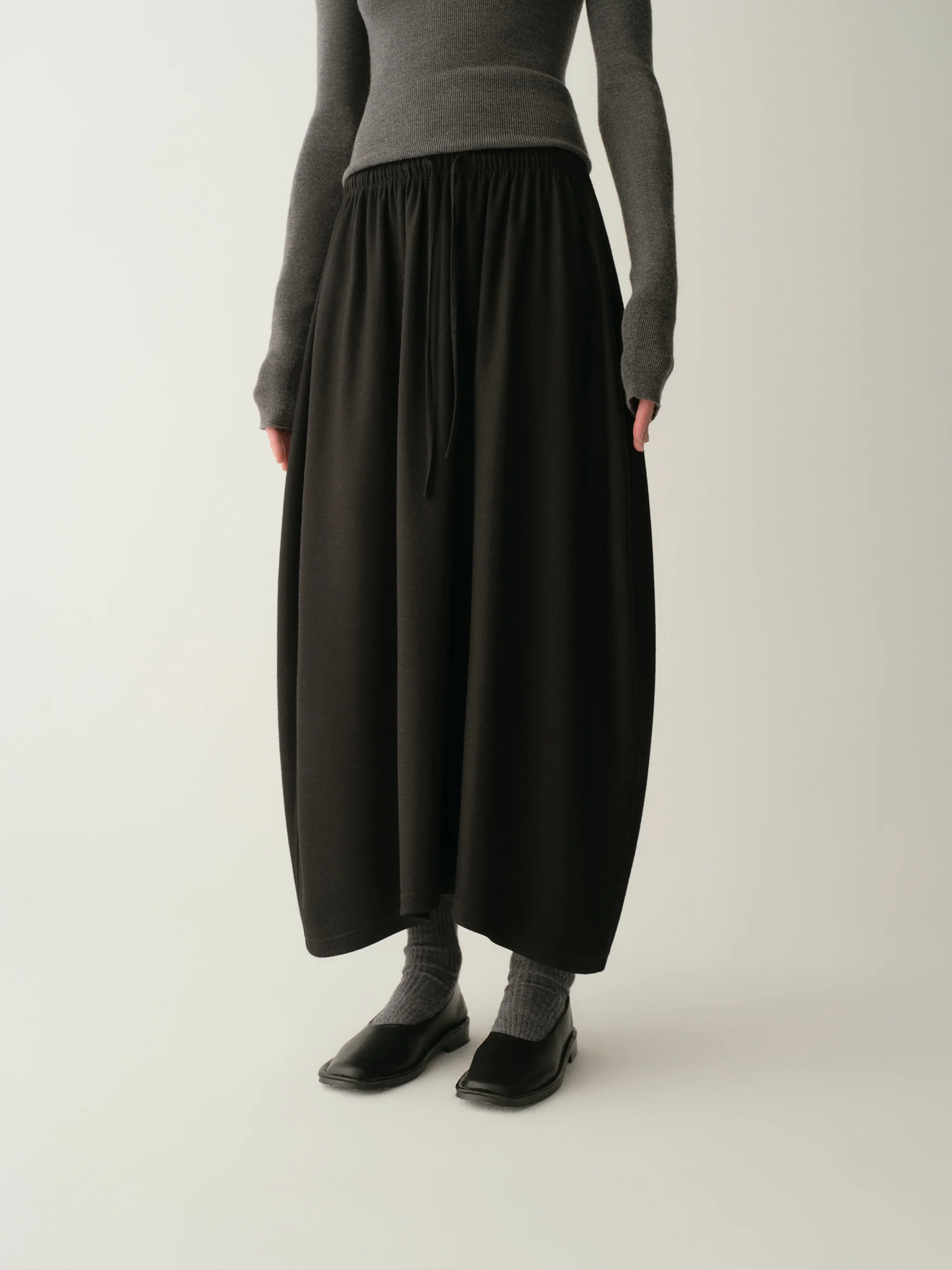 Asymmetric Wool Skirt - Image 20