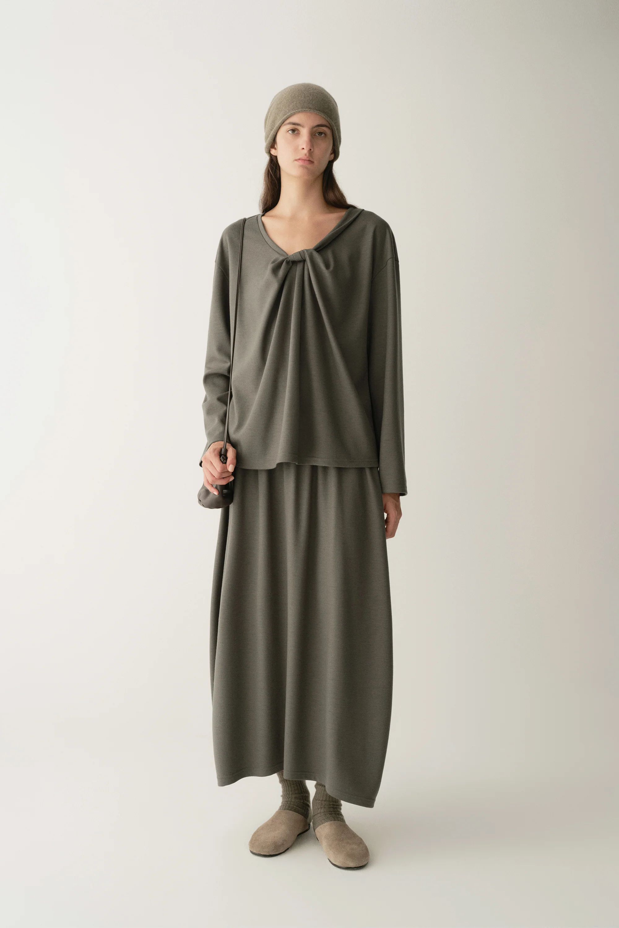 Asymmetric Wool Skirt - Image 3