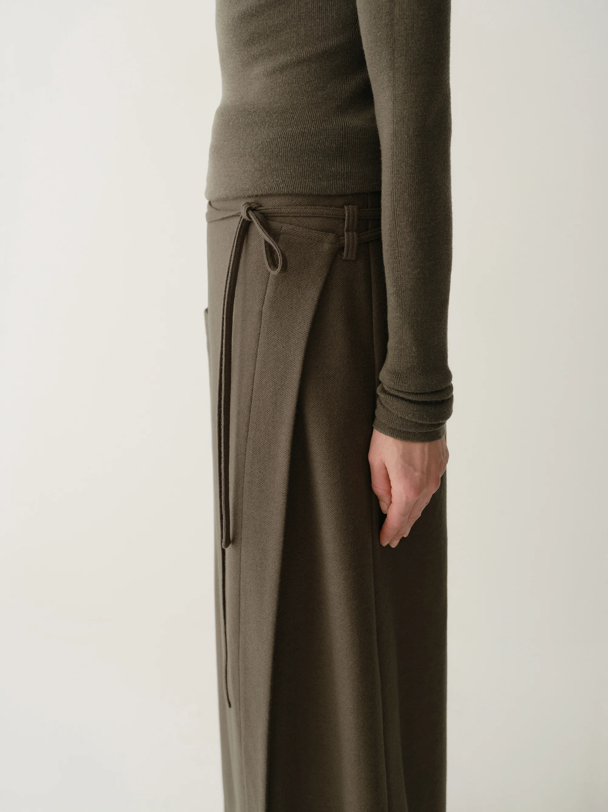 Wrap Straight Skirt with Tie - Image 14