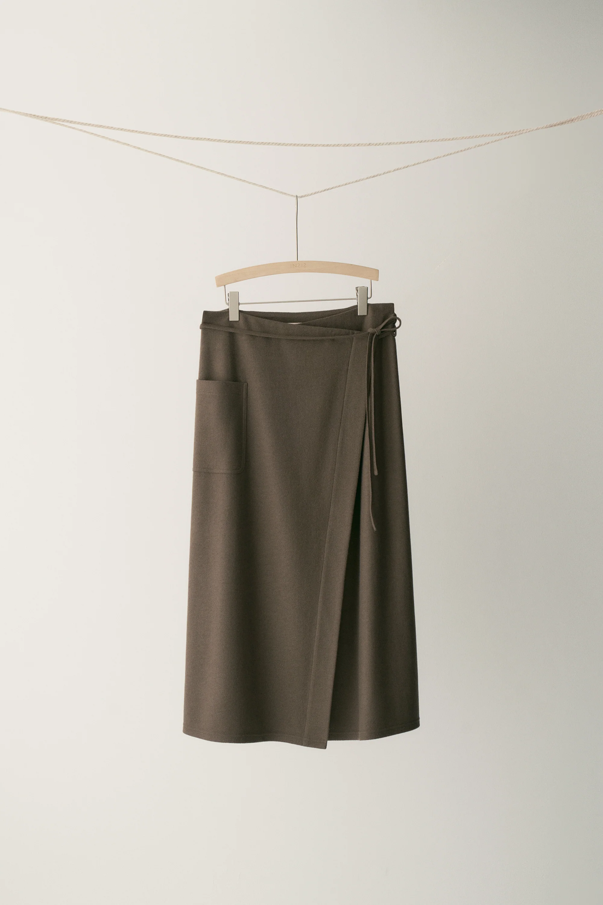 Wrap Straight Skirt with Tie - Image 17