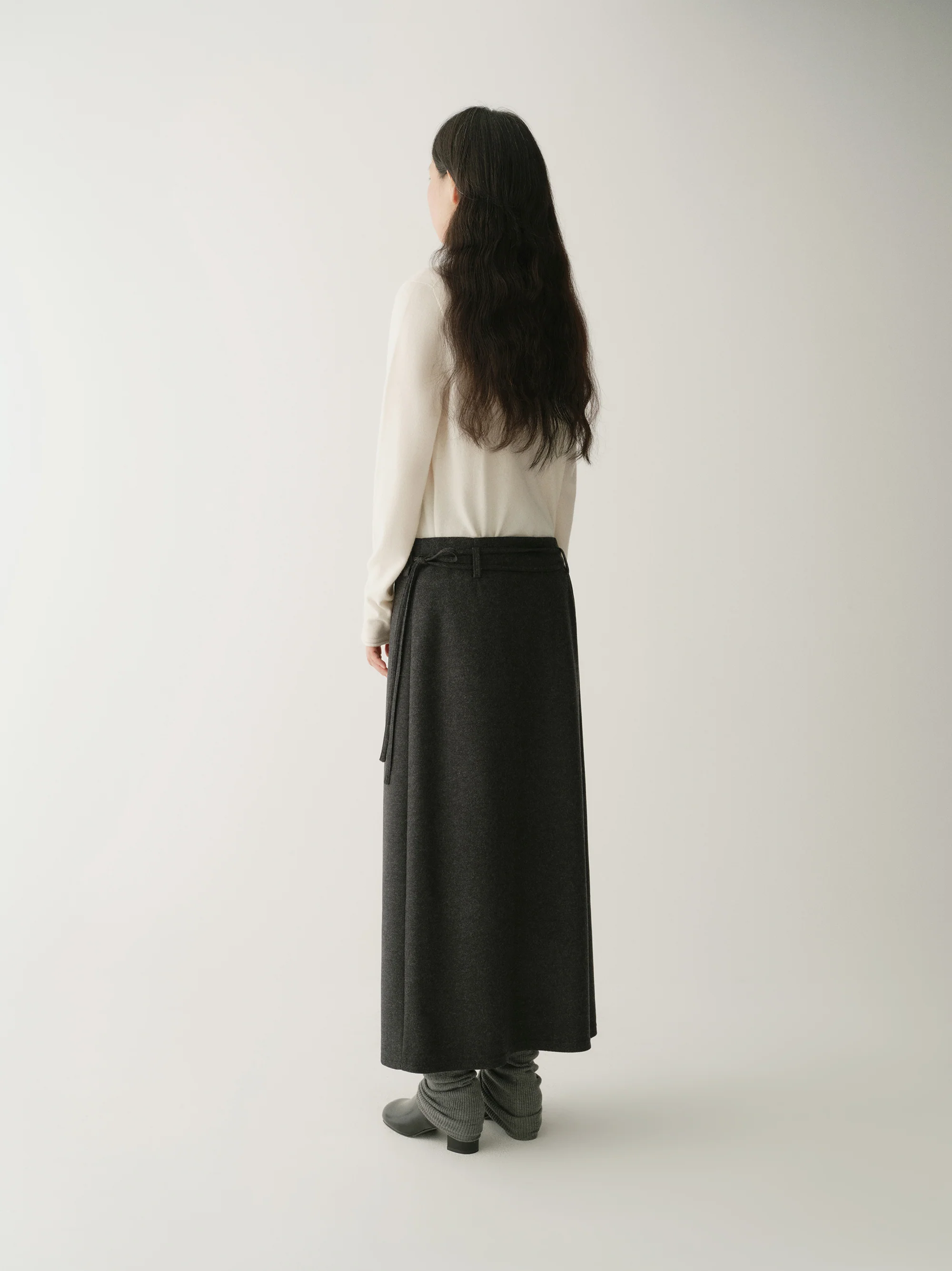 Wrap Straight Skirt with Tie - Image 5