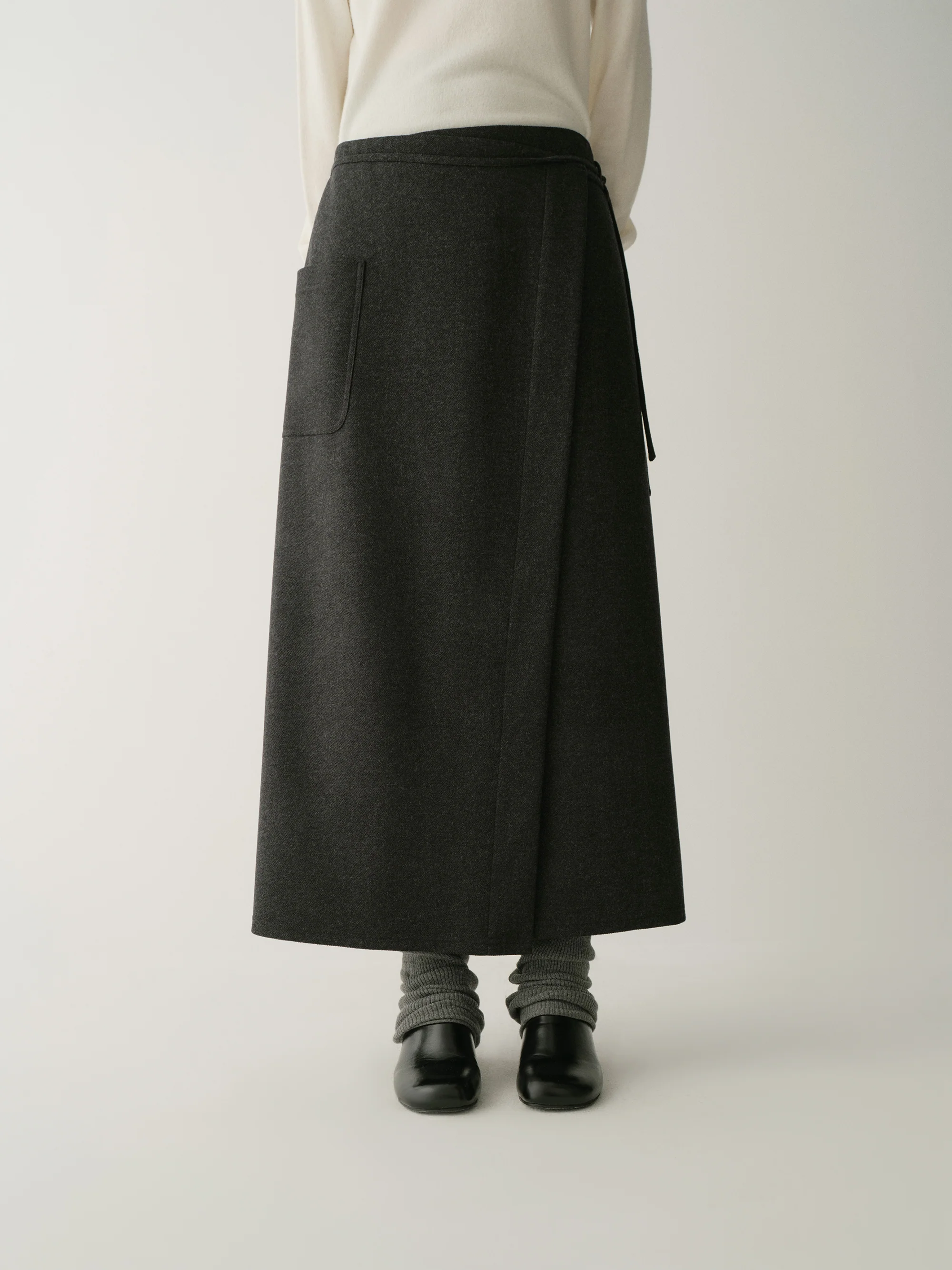 Wrap Straight Skirt with Tie - Image 7