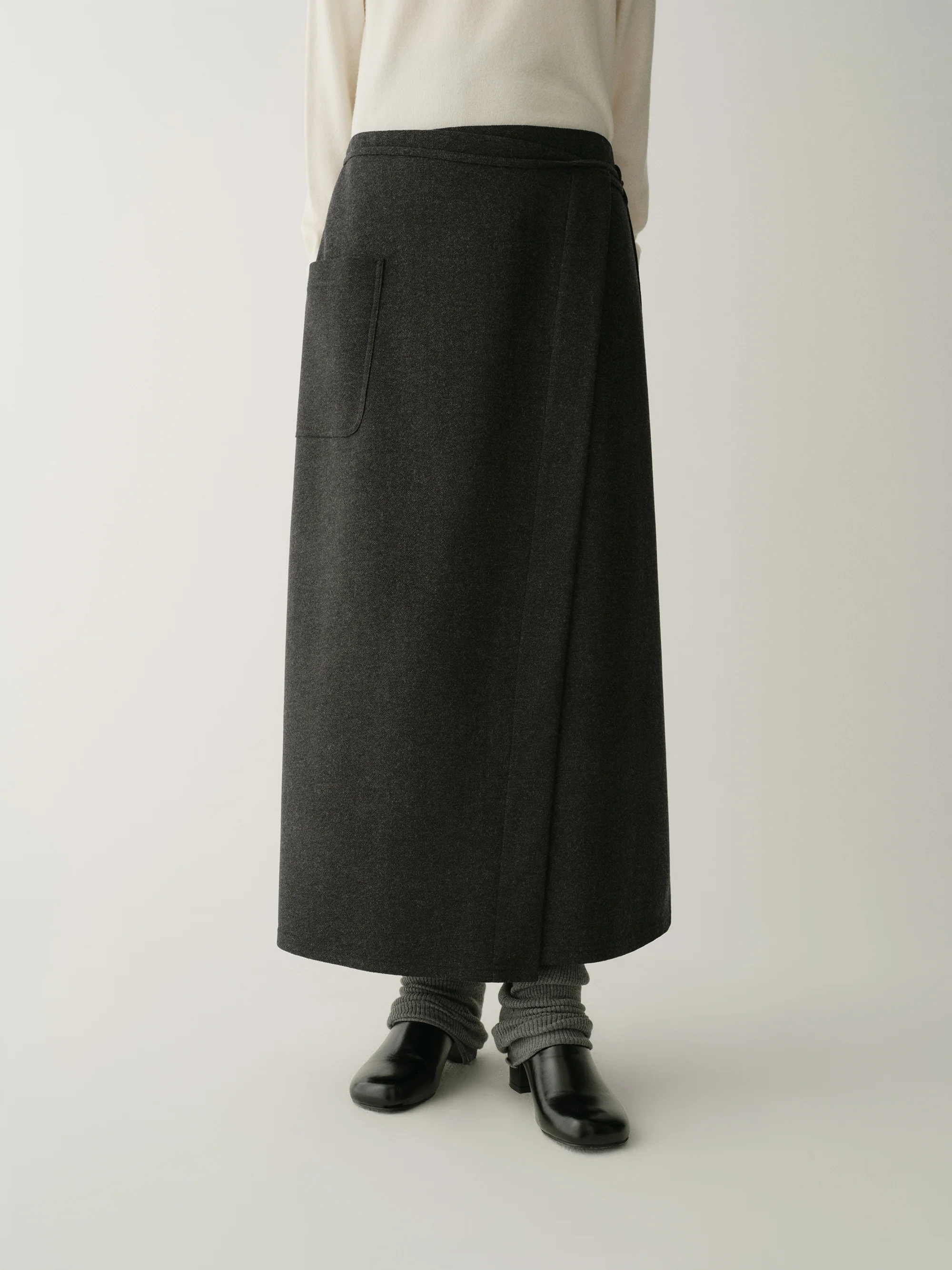 Wrap Straight Skirt with Tie - Image 8
