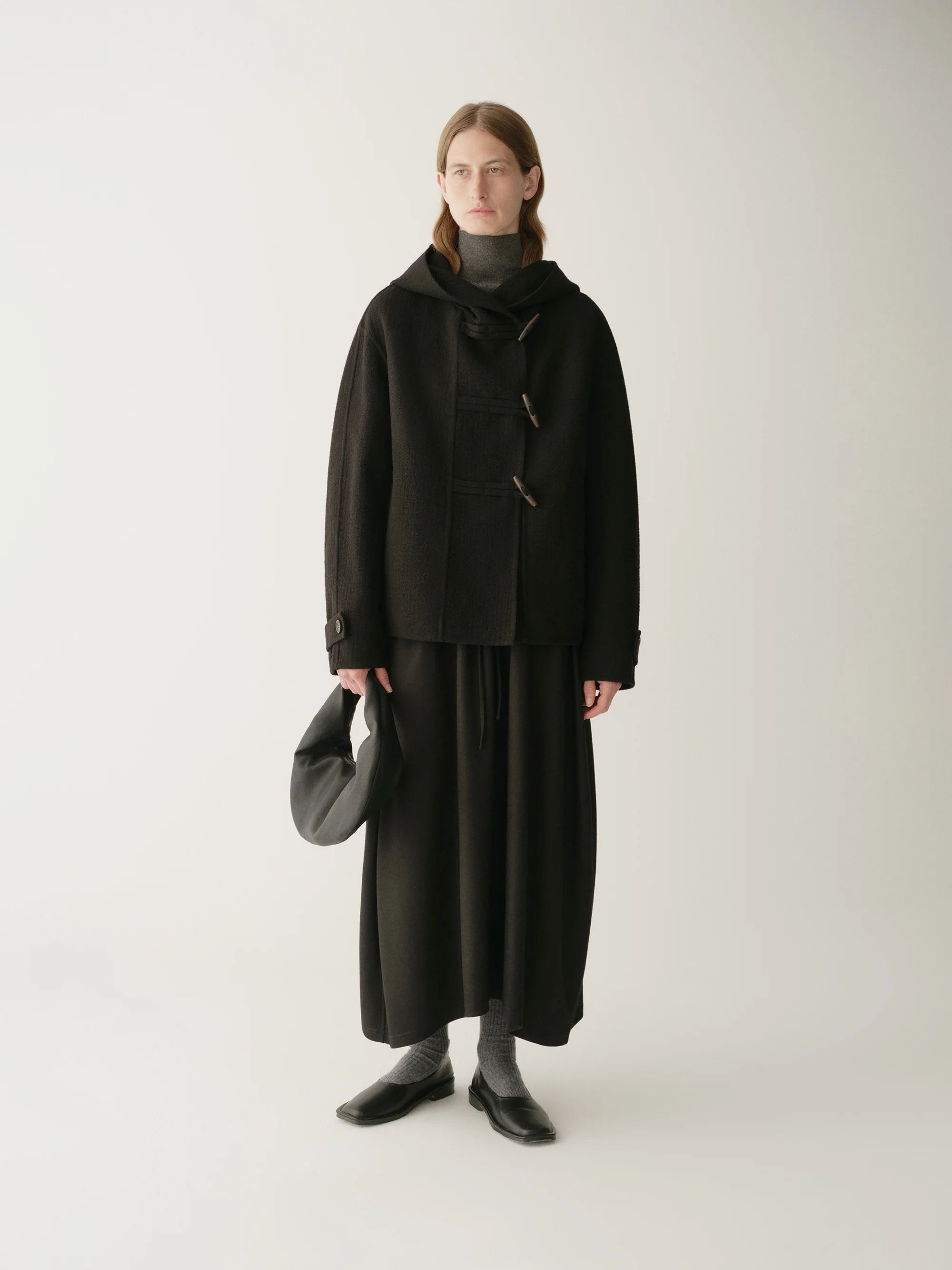 Asymmetric Hooded Short Coat - Image 12